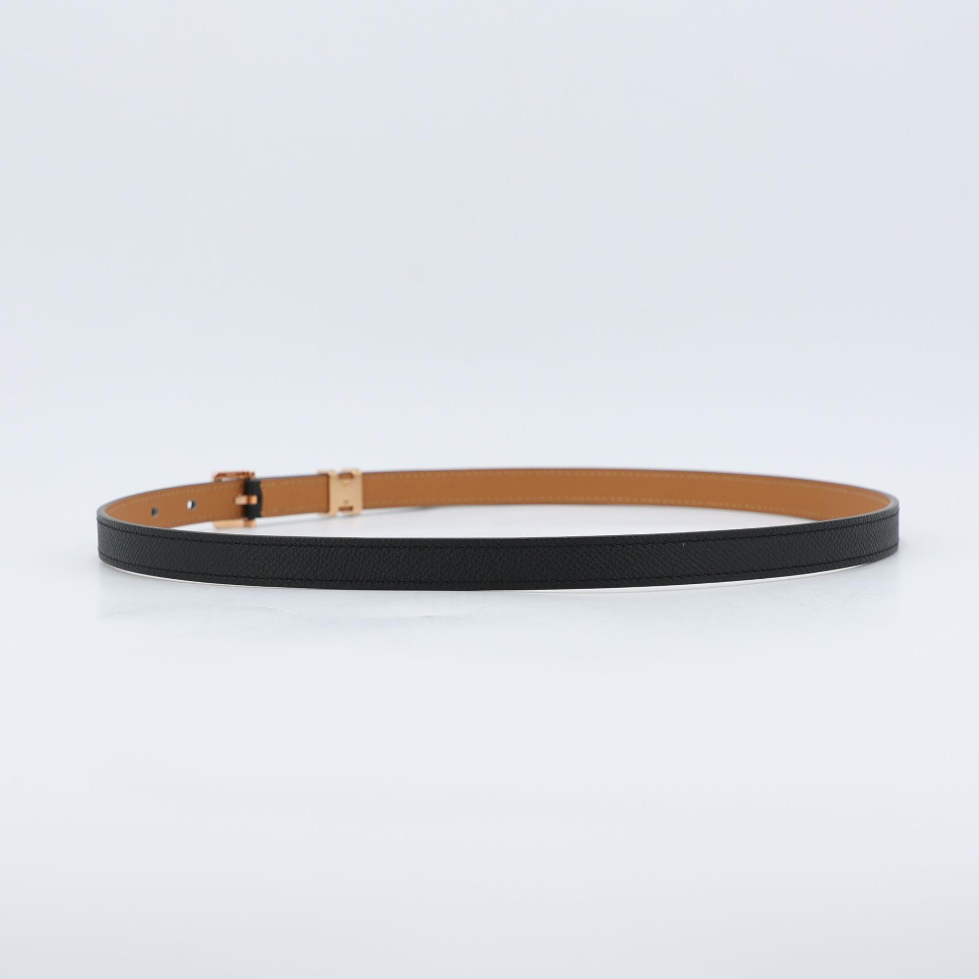 Brand New ( Rank N ) HERMÈS Pop H 15 Belt Black (89) Epsom - 3