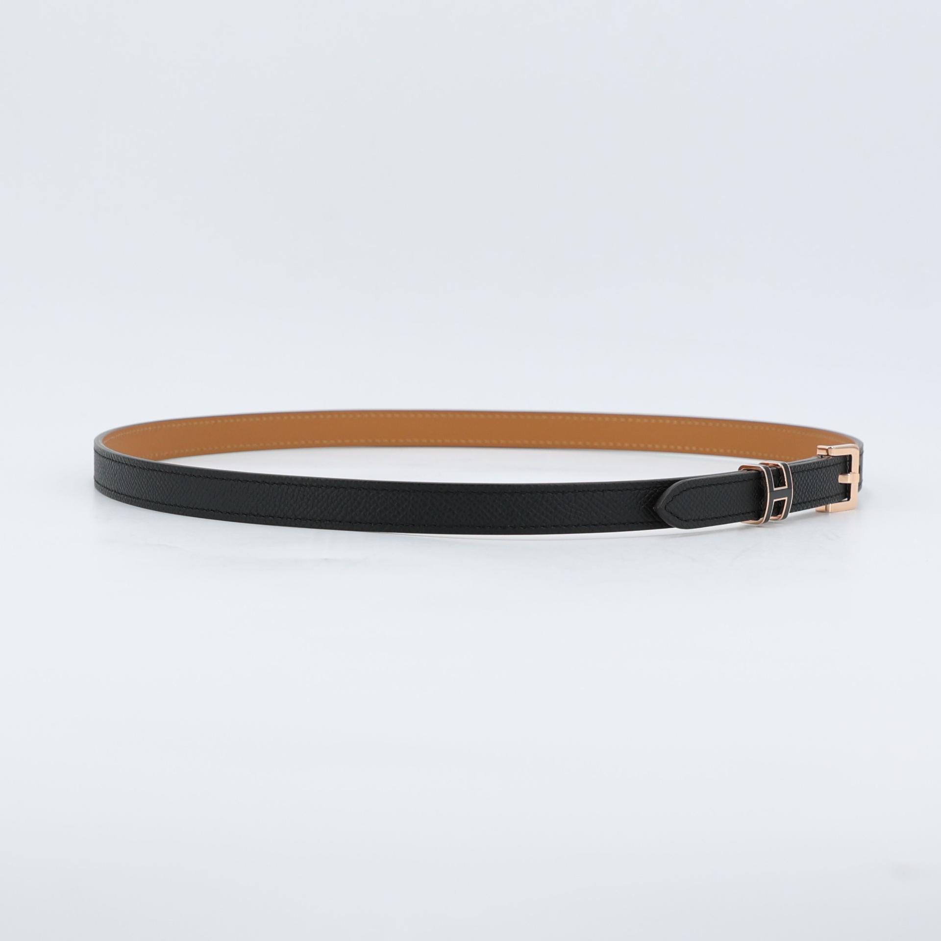 Brand New ( Rank N ) HERMÈS Pop H 15 Belt Black (89) Epsom - 5
