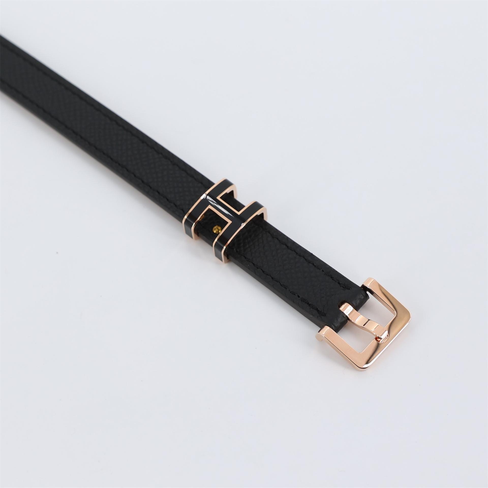 Brand New ( Rank N ) HERMÈS Pop H 15 Belt Black (89) Epsom - 6