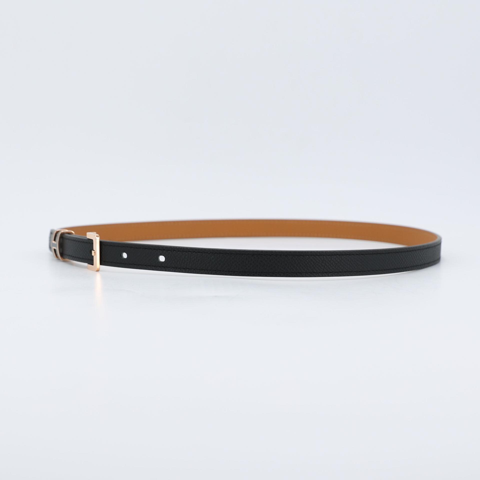 Brand New ( Rank N ) HERMÈS Pop H 15 Belt Black (89) Epsom B (2023) - 2