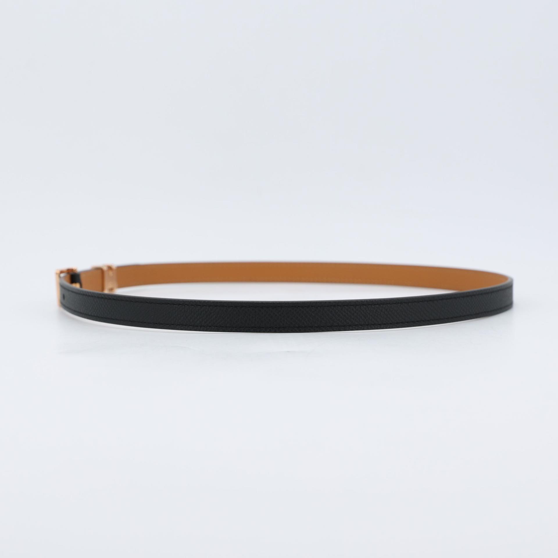 Brand New ( Rank N ) HERMÈS Pop H 15 Belt Black (89) Epsom B (2023) - 3