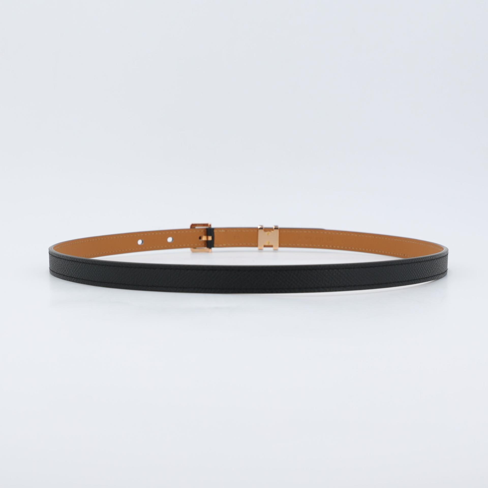 Brand New ( Rank N ) HERMÈS Pop H 15 Belt Black (89) Epsom B (2023) - 4