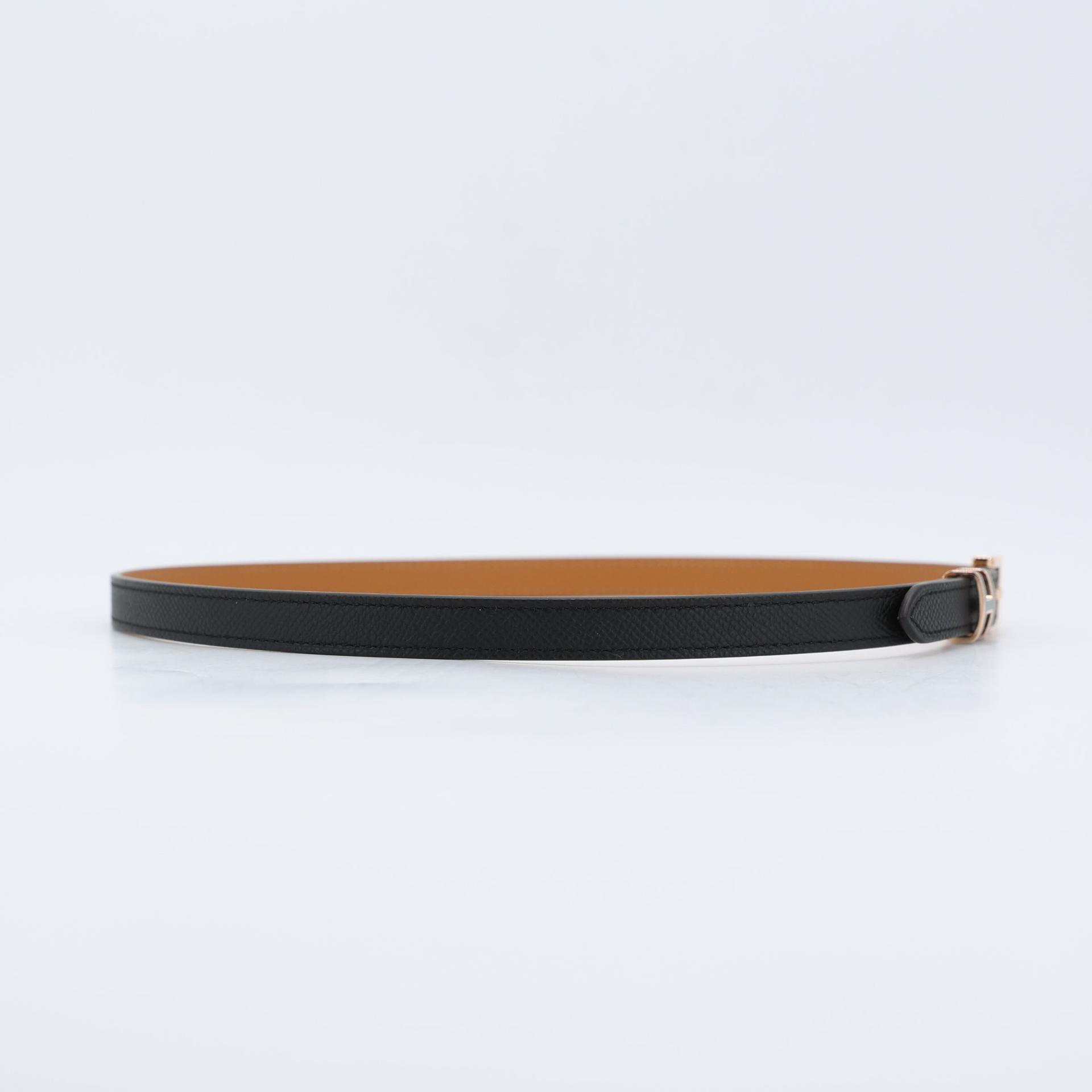 Brand New ( Rank N ) HERMÈS Pop H 15 Belt Black (89) Epsom B (2023) - 5