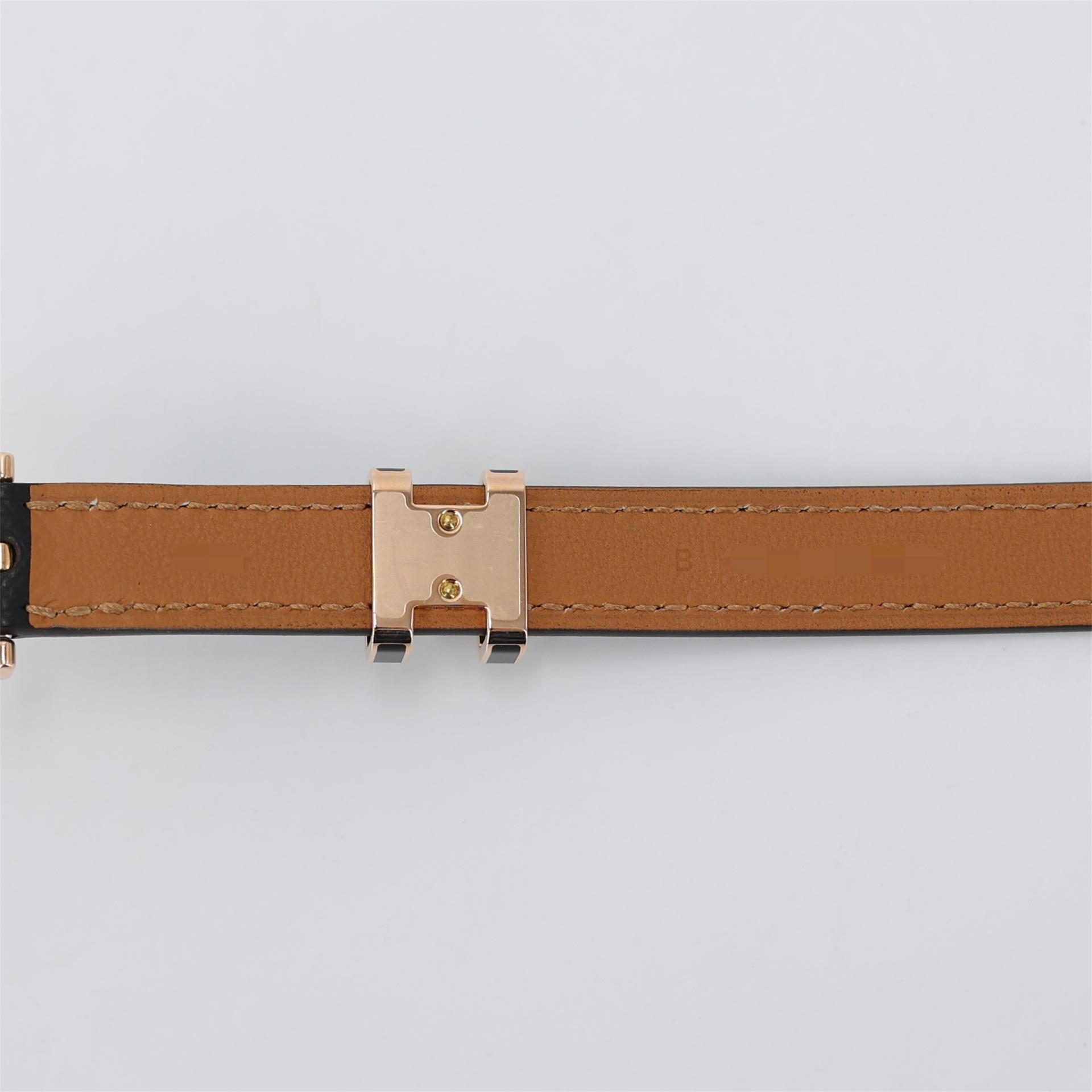 Brand New ( Rank N ) HERMÈS Pop H 15 Belt Black (89) Epsom B (2023) - 9