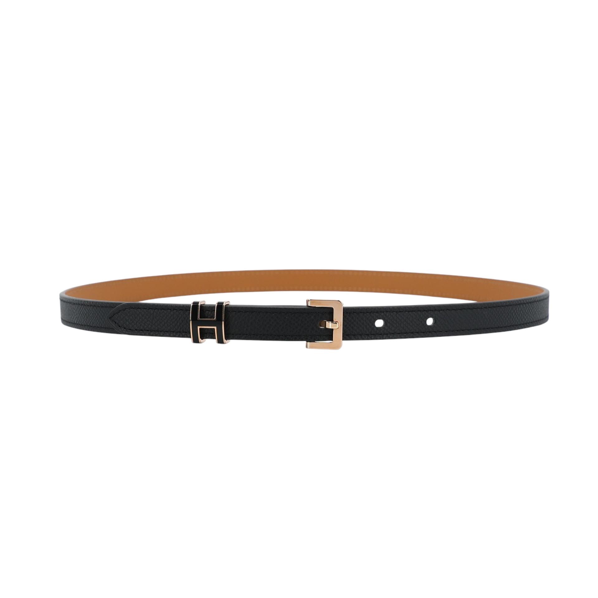 Brand New ( Rank N ) HERMÈS Pop H 15 Belt Black (89) Epsom B (2023) - 1