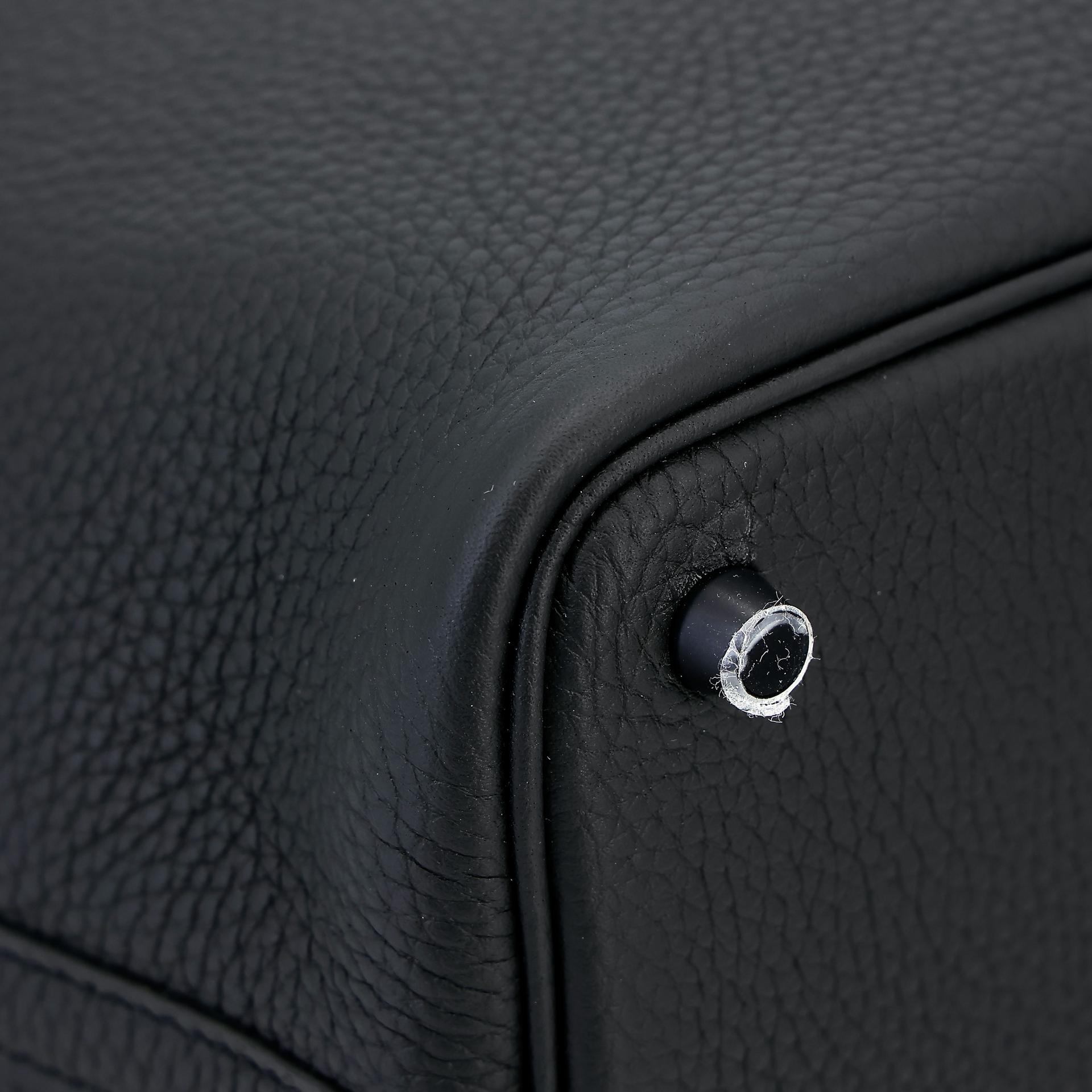 Unused ( Rank NS ) HERMÈS Limited Edition Picotin Lock PM So Black Black (89) Clemence Black hardware Y (2020) - 8