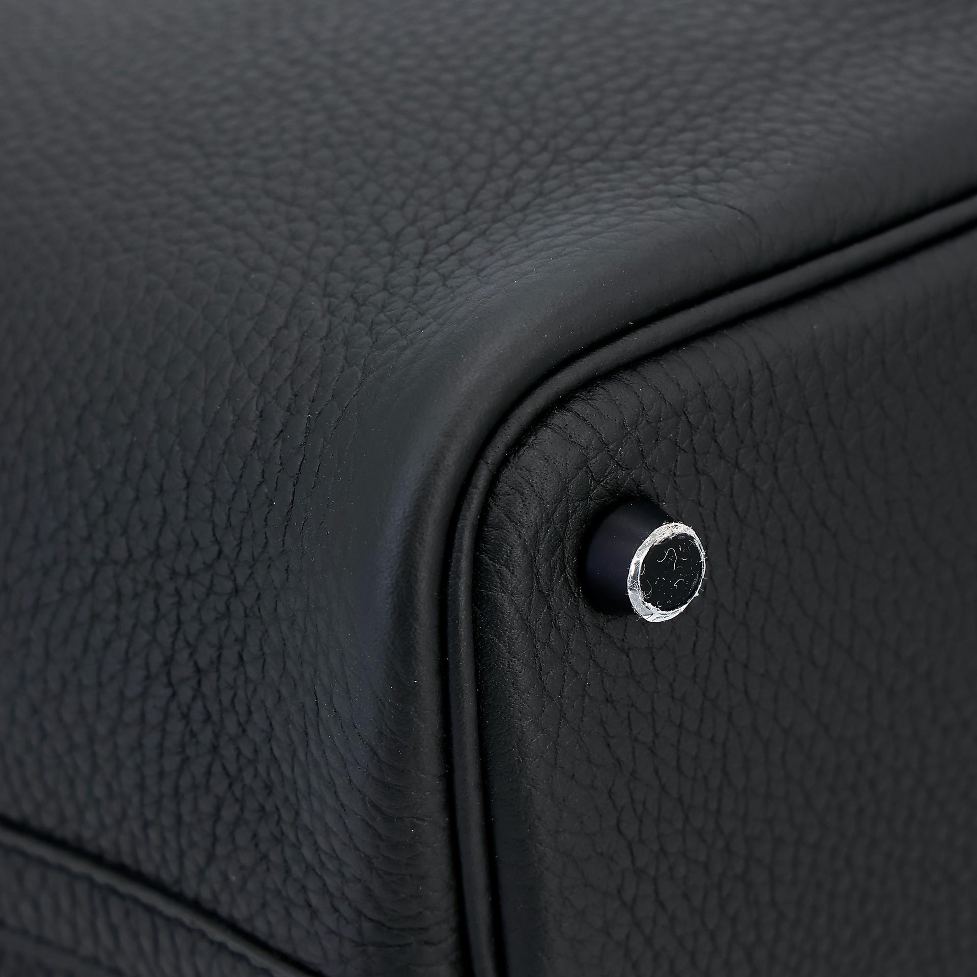 Unused ( Rank NS ) HERMÈS Limited Edition Picotin Lock PM So Black Black (89) Clemence Black hardware Y (2020) - 10