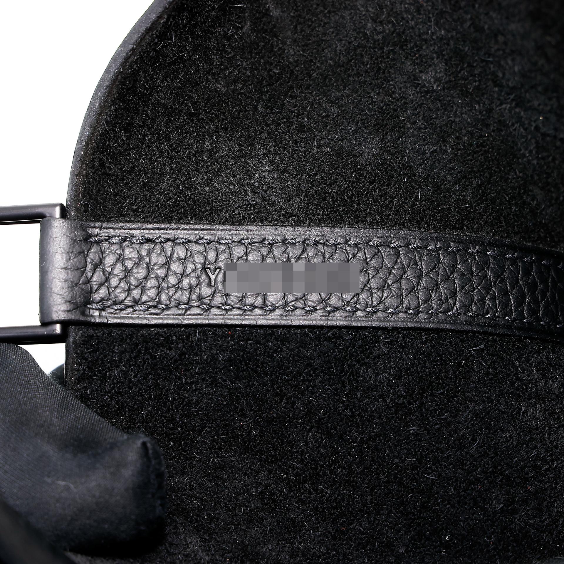 Unused ( Rank NS ) HERMÈS Limited Edition Picotin Lock PM So Black Black (89) Clemence Black hardware Y (2020) - 14
