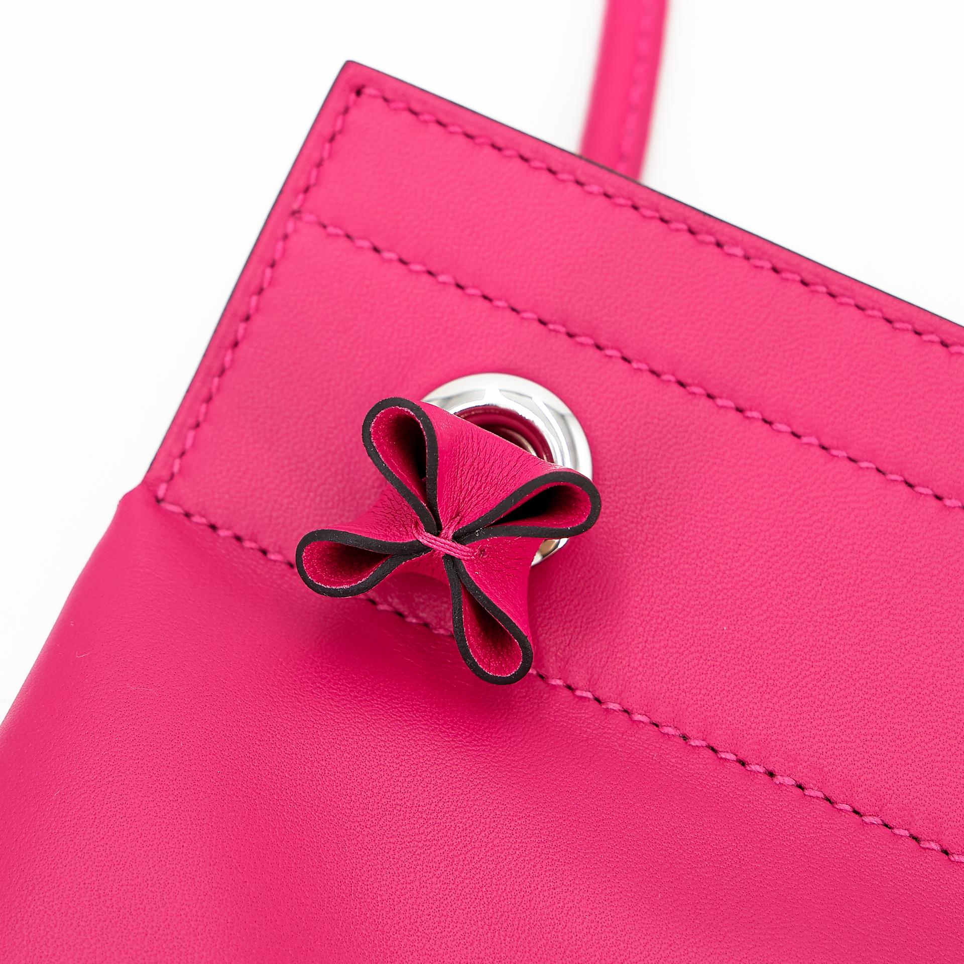 Unused ( Rank NS ) HERMÈS Aline Mini bag Rose Mexico (0D) Swift Palladium hardware Y (2020) - 6