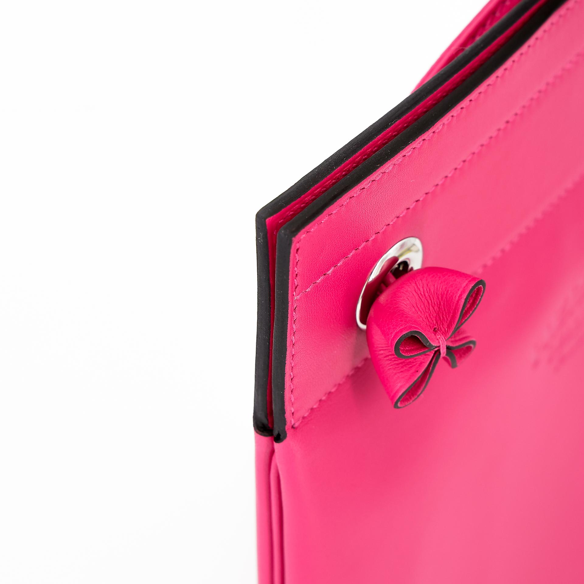 Unused ( Rank NS ) HERMÈS Aline Mini bag Rose Mexico (0D) Swift Palladium hardware Y (2020) - 12