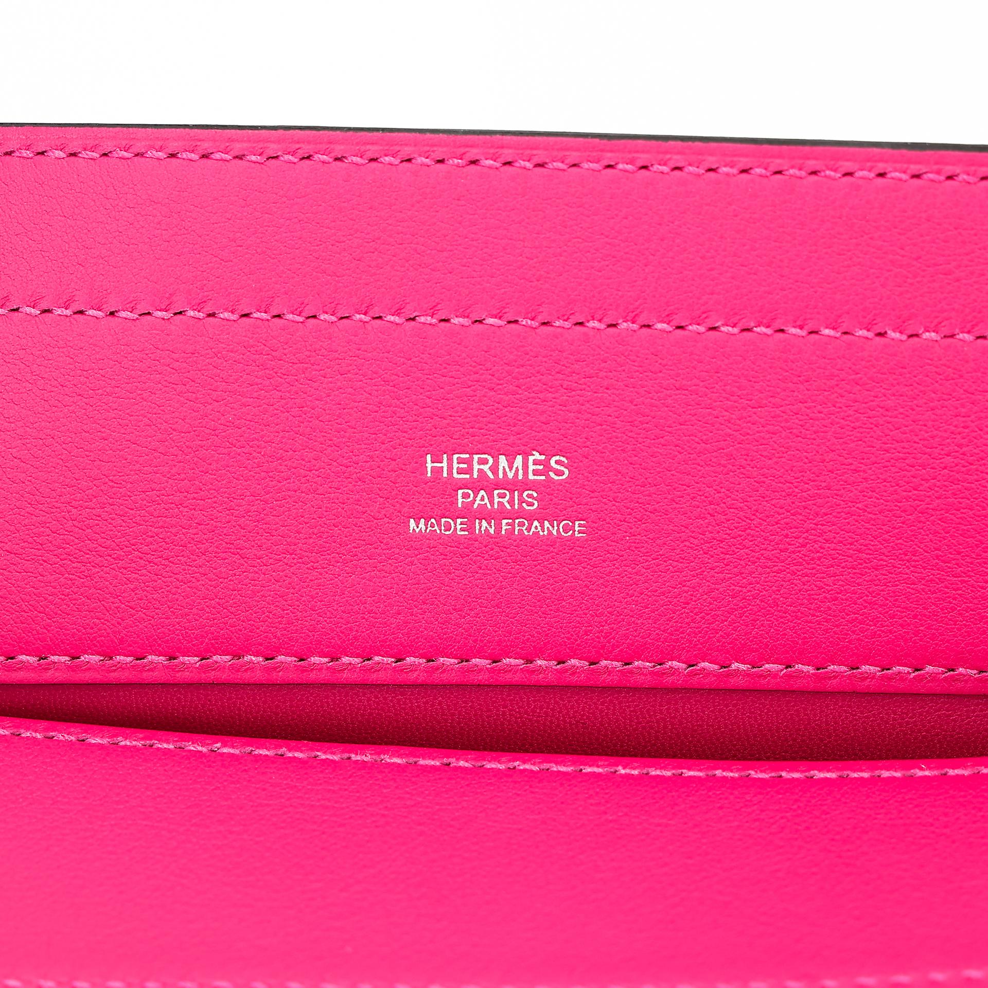 Unused ( Rank NS ) HERMÈS Aline Mini bag Rose Mexico (0D) Swift Palladium hardware Y (2020) - 13