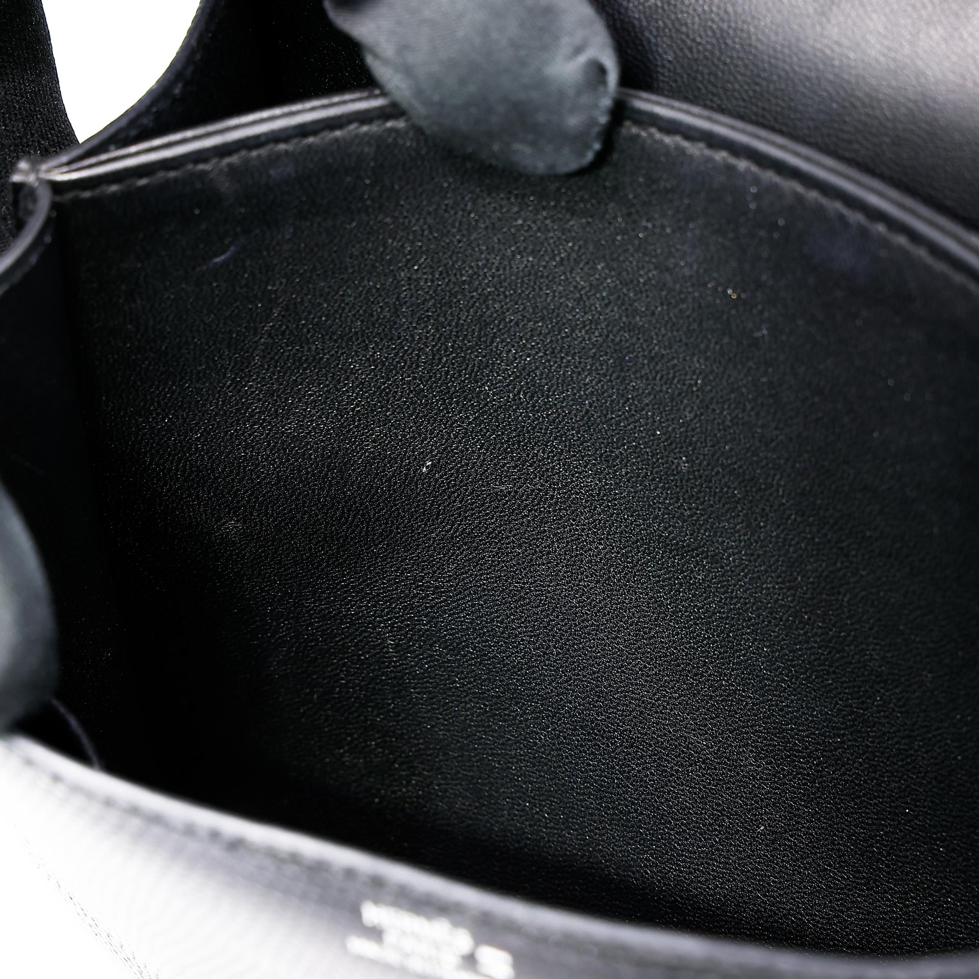 Very Good ( Rank A) HERMÈS Constance Mini Black (89) Lizard Palladium hardware B (2023) - 18