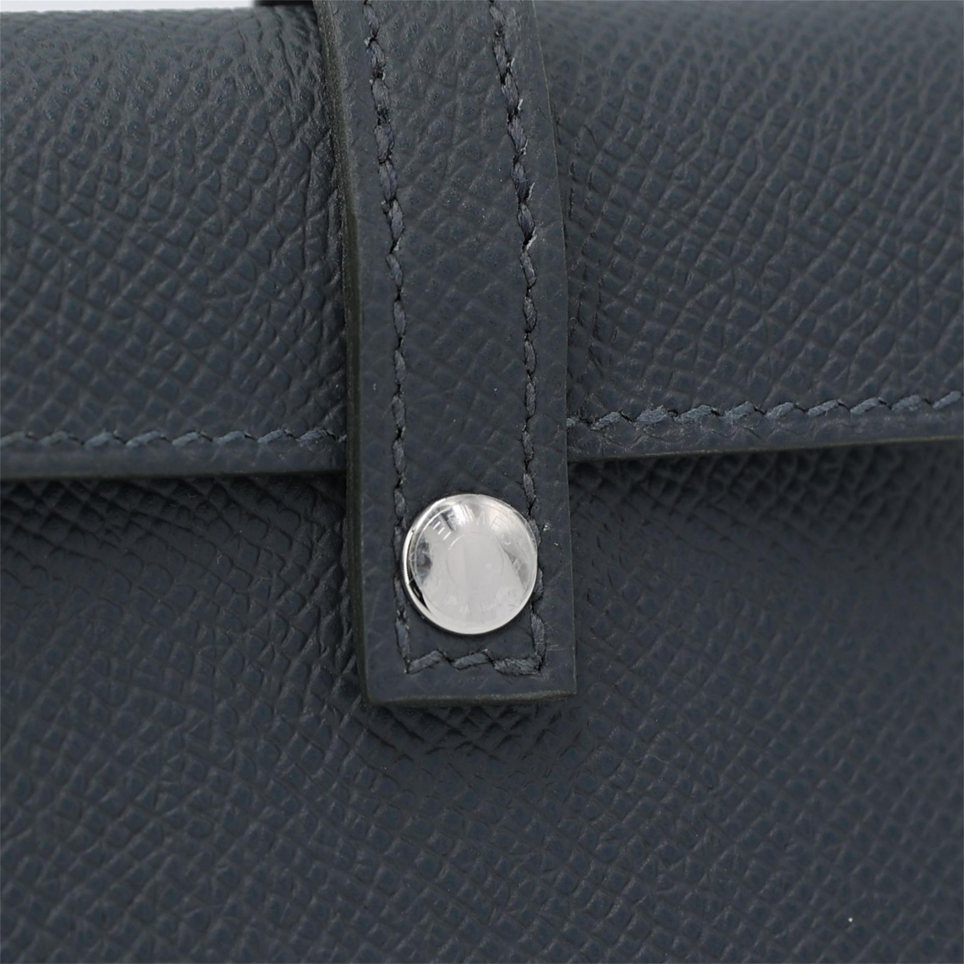 Brand New ( Rank N ) HERMÈS Limited Edition Kelly Doll Picto Gris misty (H0) Gold (37) Bleu Zanzibar (B3) Vert Vertigo (U4) Epsom Palladium hardware B (2023) - 21