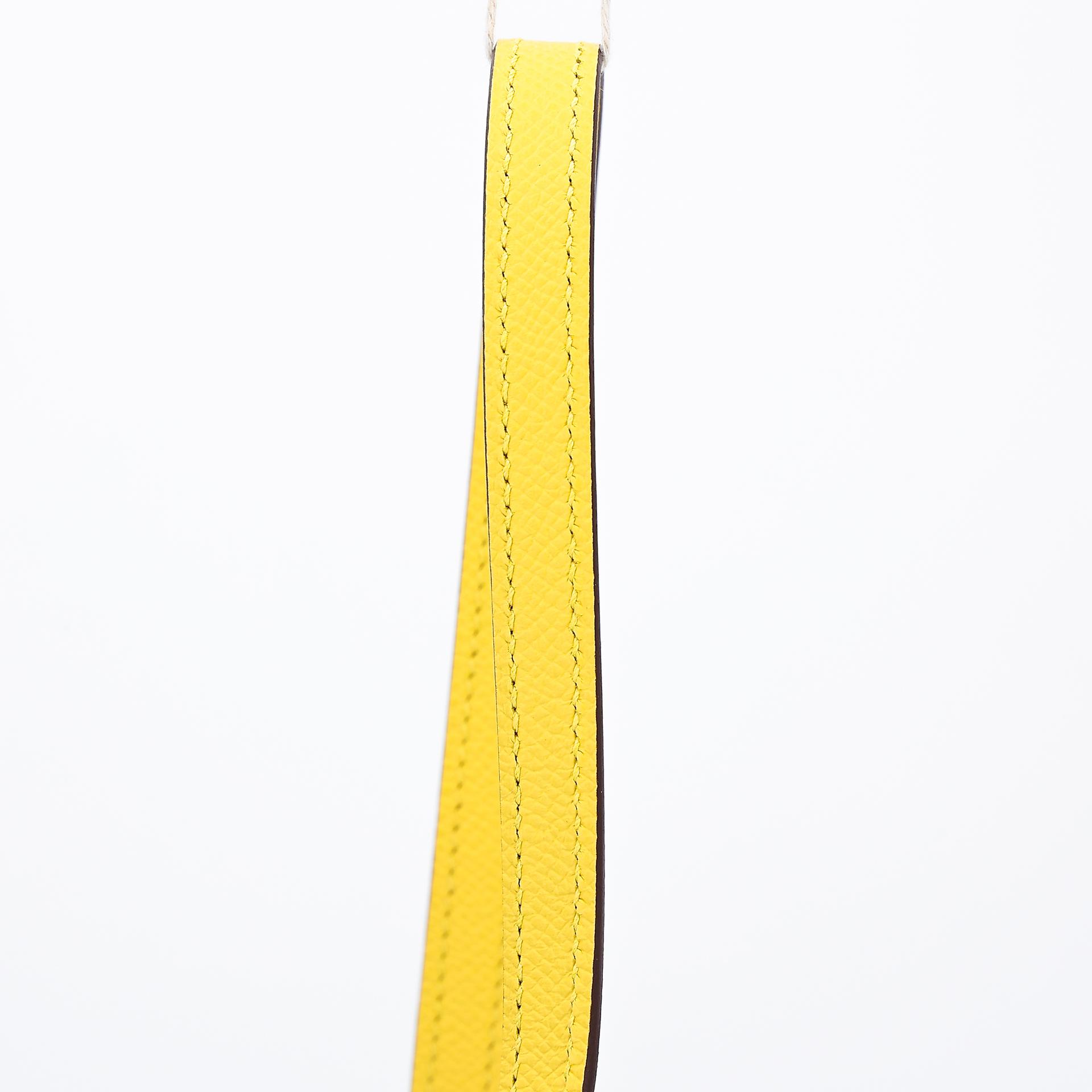 Brand New ( Rank N ) HERMÈS Hermesnap Wallet Jaune de Naples (9O) Epsom Enamel hardware B (2023) - 3