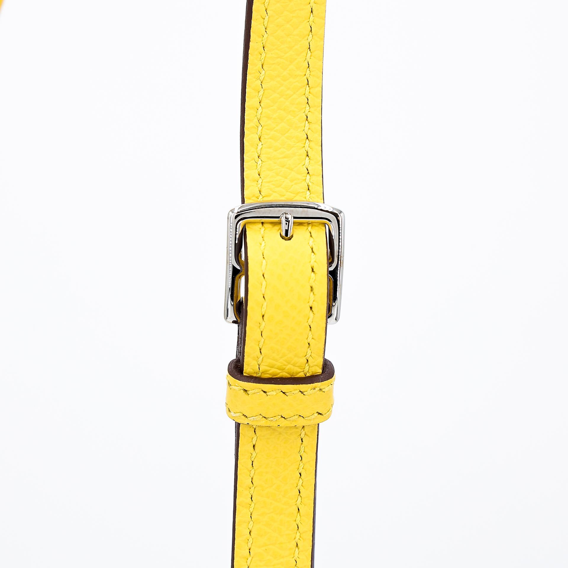 Brand New ( Rank N ) HERMÈS Hermesnap Wallet Jaune de Naples (9O) Epsom Enamel hardware B (2023) - 4