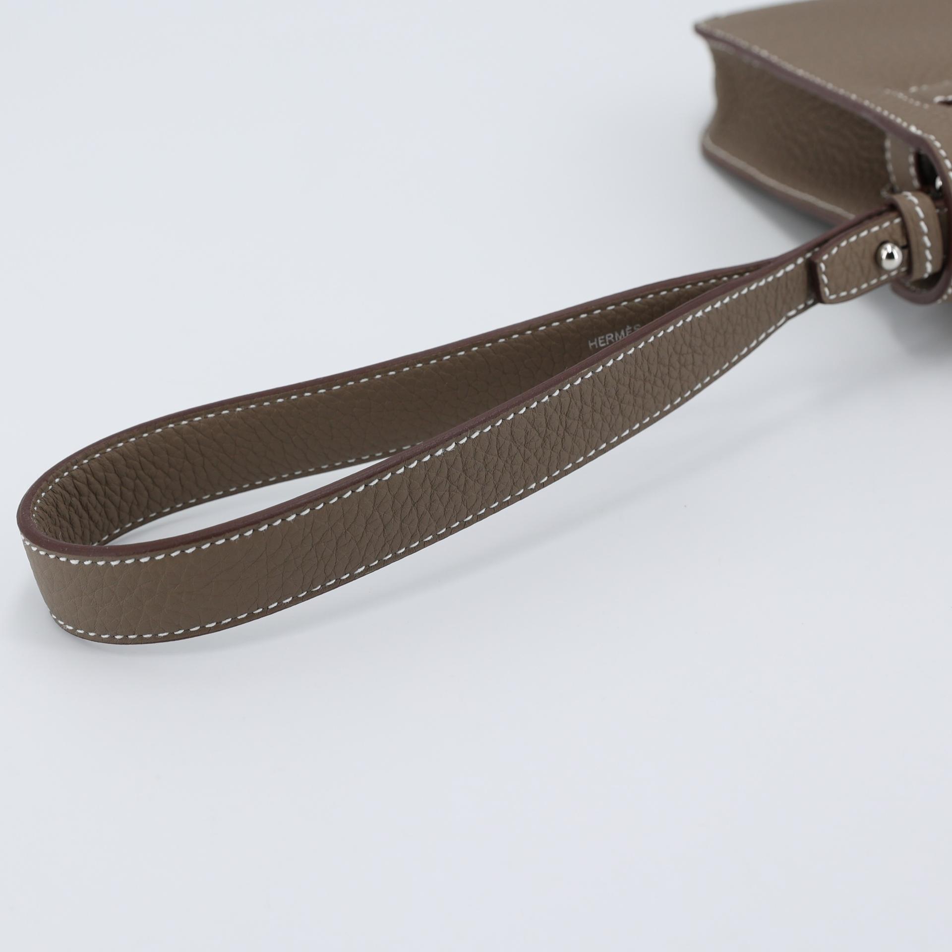 Brand New ( Rank N ) HERMÈS Kelly depeches 25 Etoupe (18) Togo Palladium hardware W (2024) - 3