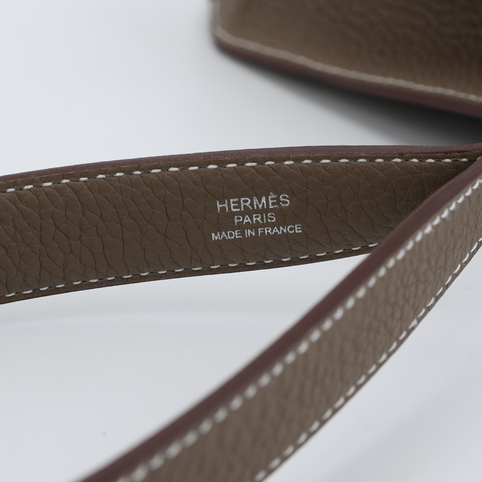 Brand New ( Rank N ) HERMÈS Kelly depeches 25 Etoupe (18) Togo Palladium hardware W (2024) - 4