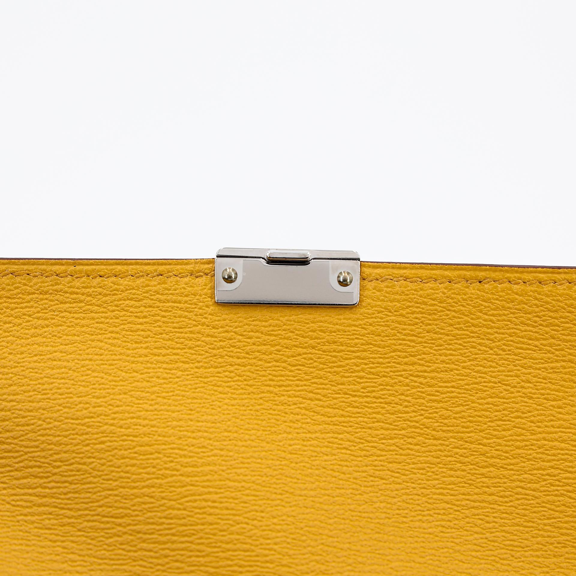 Excellent ( Rank SA ) HERMÈS Clic 16 Jaune Ambre (9D) Alligator Palladium hardware Z (2021) - 12