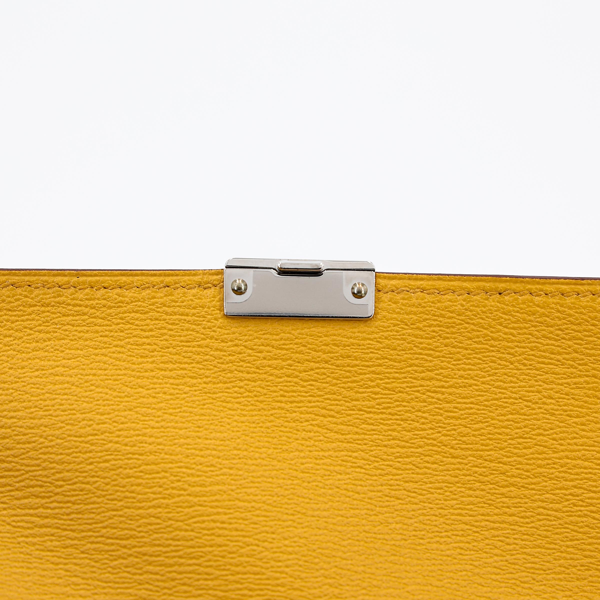 Excellent ( Rank SA ) HERMÈS Clic 16 Jaune Ambre (9D) Alligator Palladium hardware Z (2021) - 12