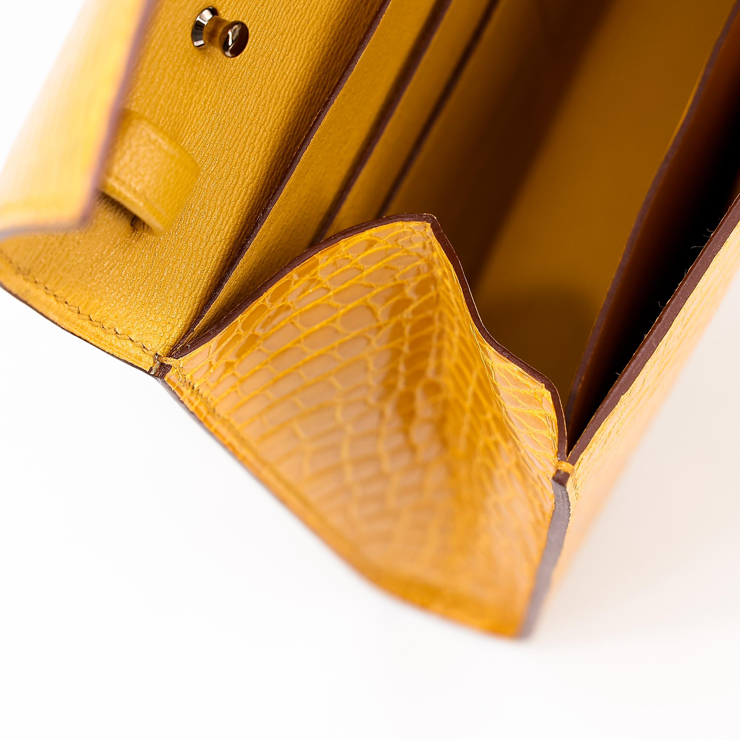 Excellent ( Rank SA ) HERMÈS Clic 16 Jaune Ambre (9D) Alligator Palladium hardware Z (2021) - 18