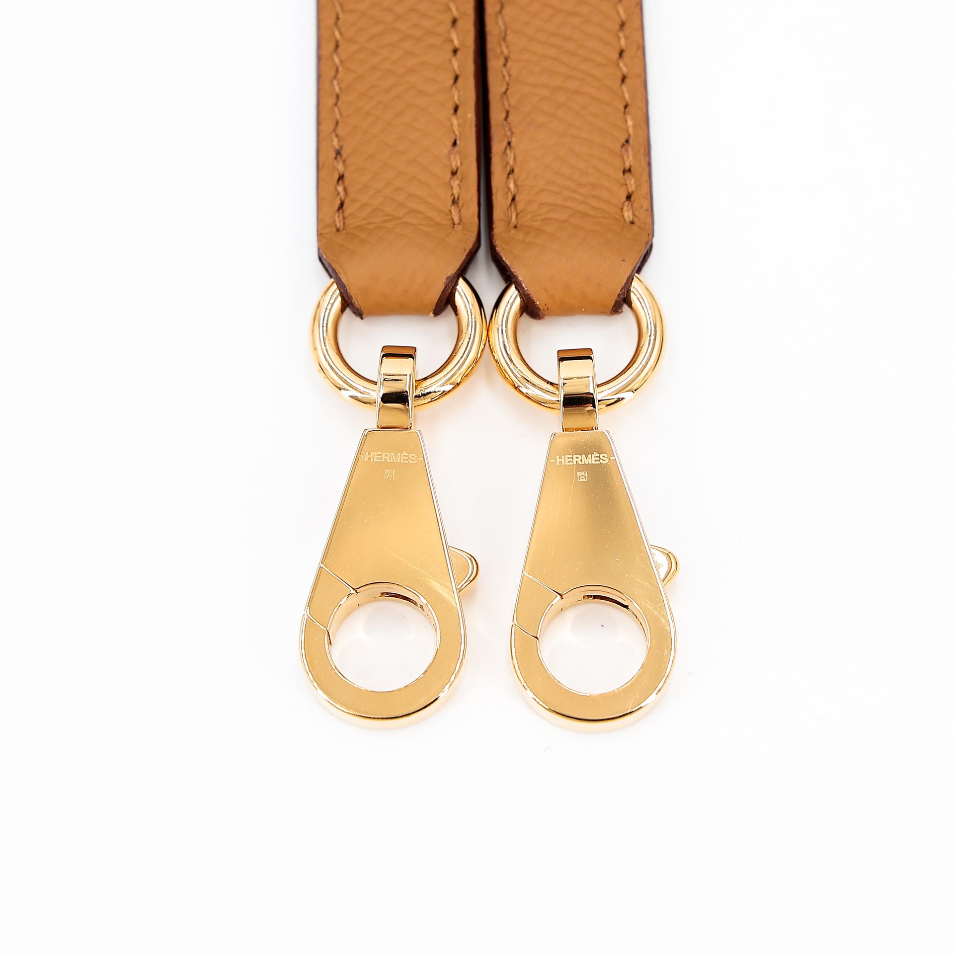 Excellent ( Rank SA ) HERMÈS Kelly 25 Sellier Sesame (2S) Epsom Gold hardware B (2023) - 24