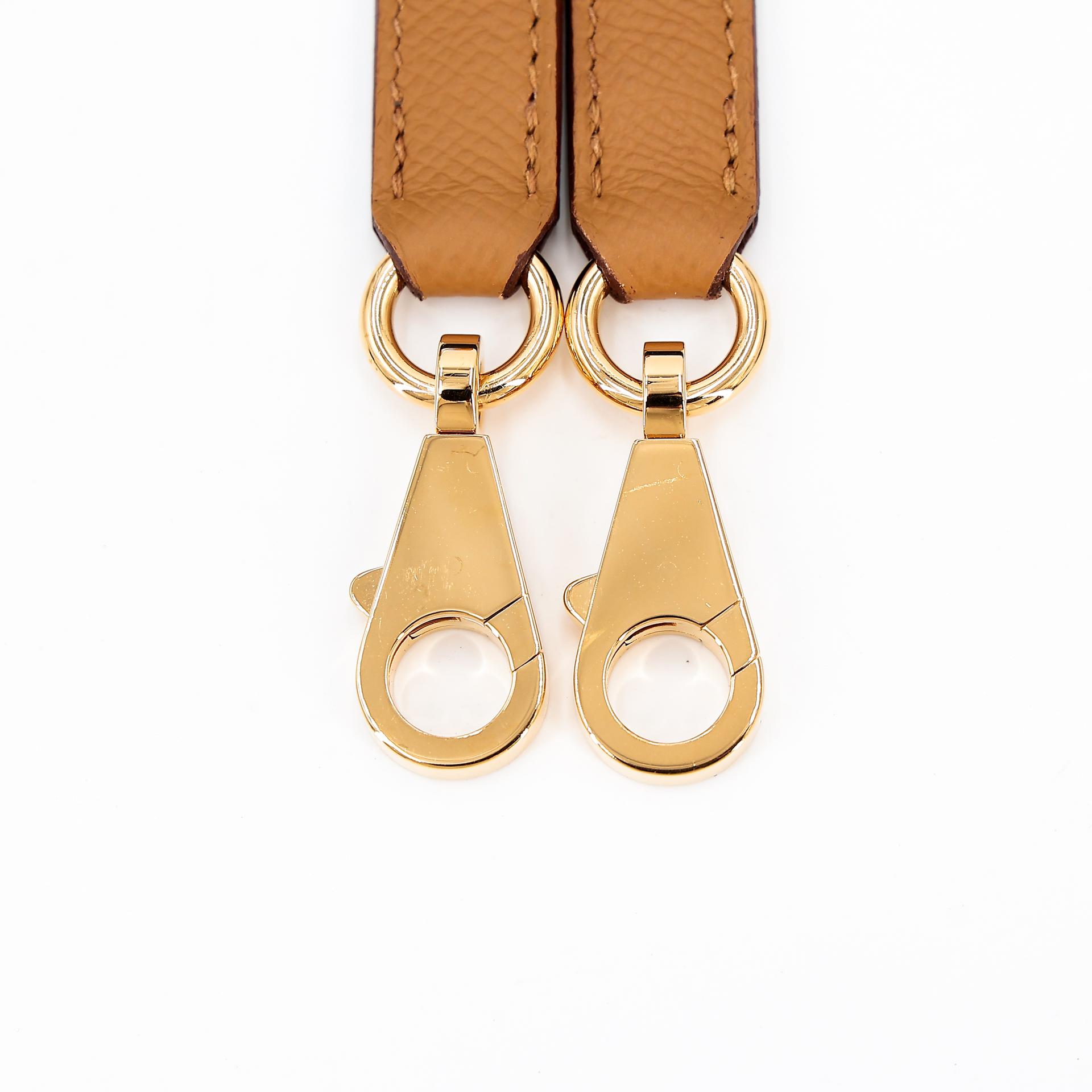 Excellent ( Rank SA ) HERMÈS Kelly 25 Sellier Sesame (2S) Epsom Gold hardware B (2023) - 25