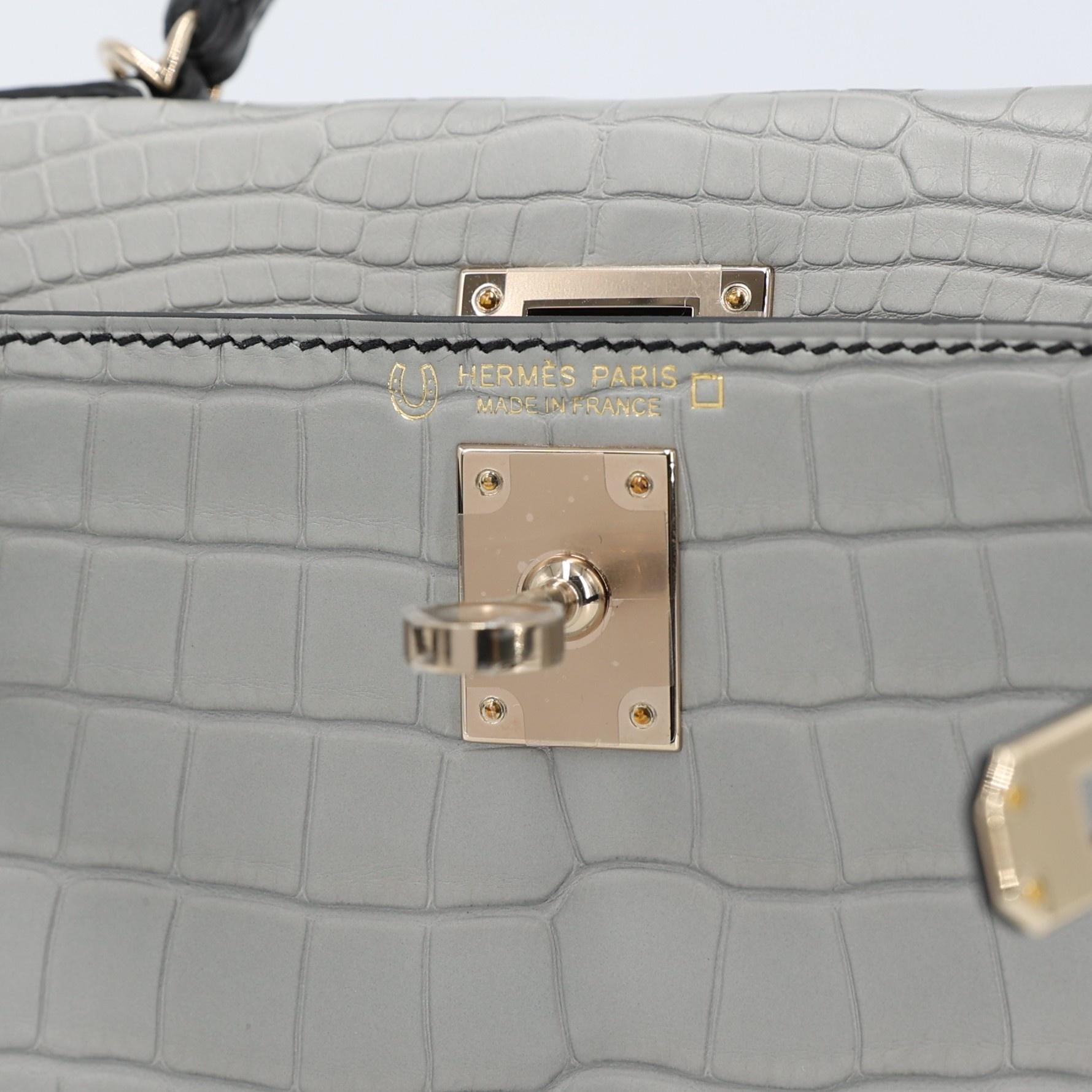 Mini Kelly II HSS Gris Perle (80) Black (89) - GINZA XIAOMA