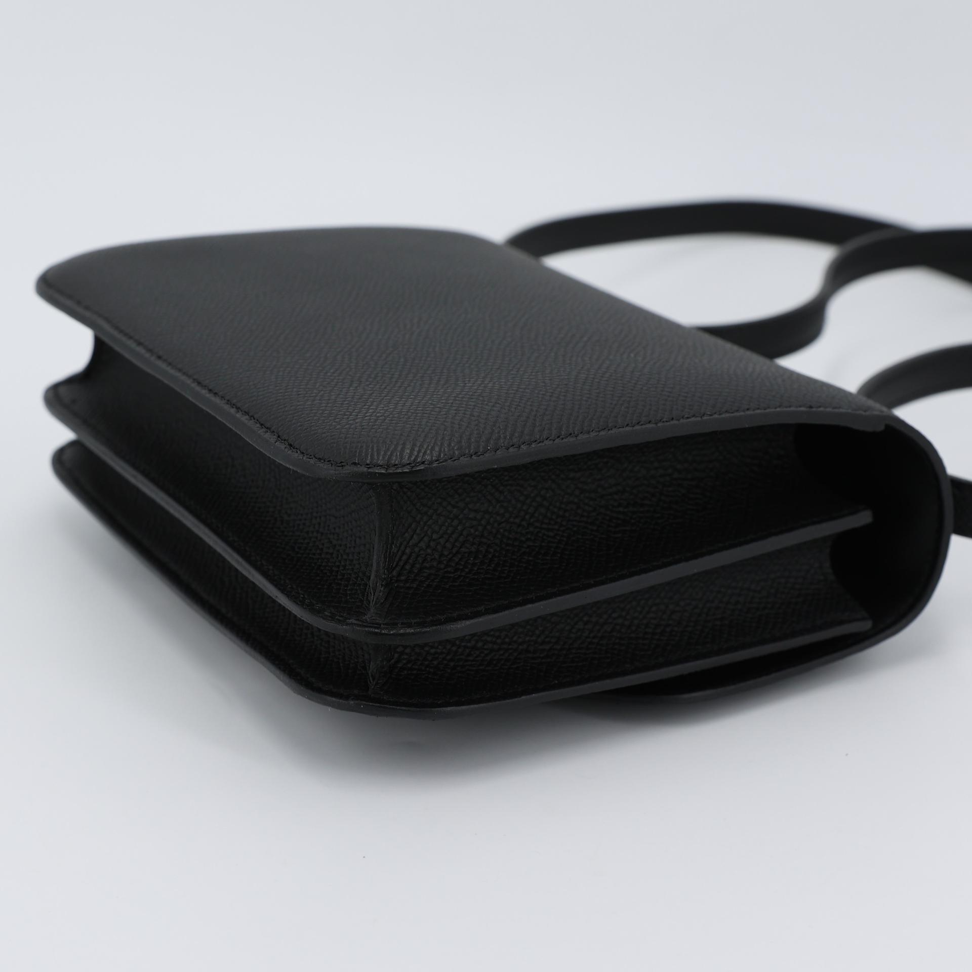 Brand New ( Rank N ) HERMÈS Constance Mini Black (89) Epsom Palladium hardware B (2023) - 7