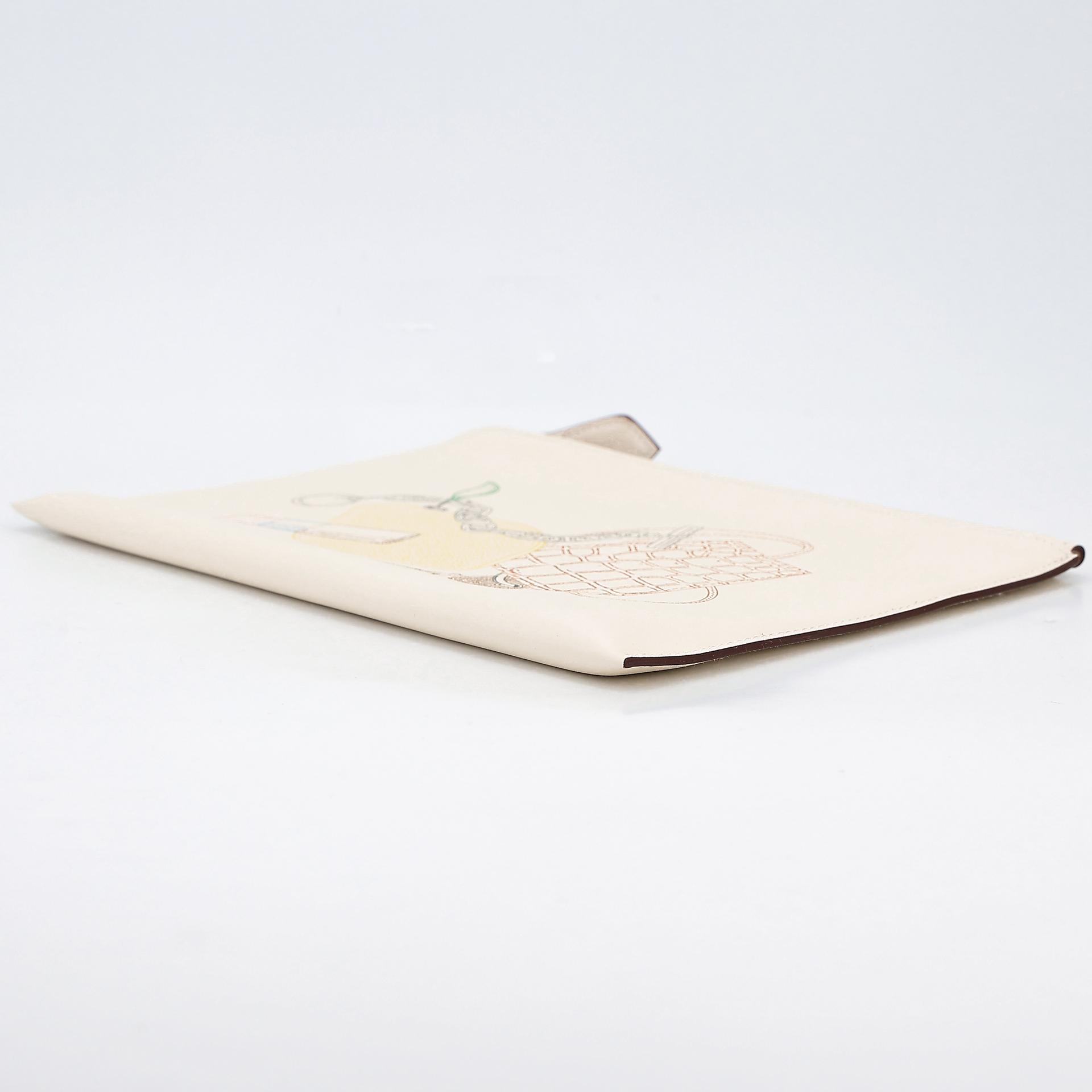 Unused ( Rank NS ) HERMÈS In & out Pouch Nata (I2) Swift Palladium hardware U (2022) - 3