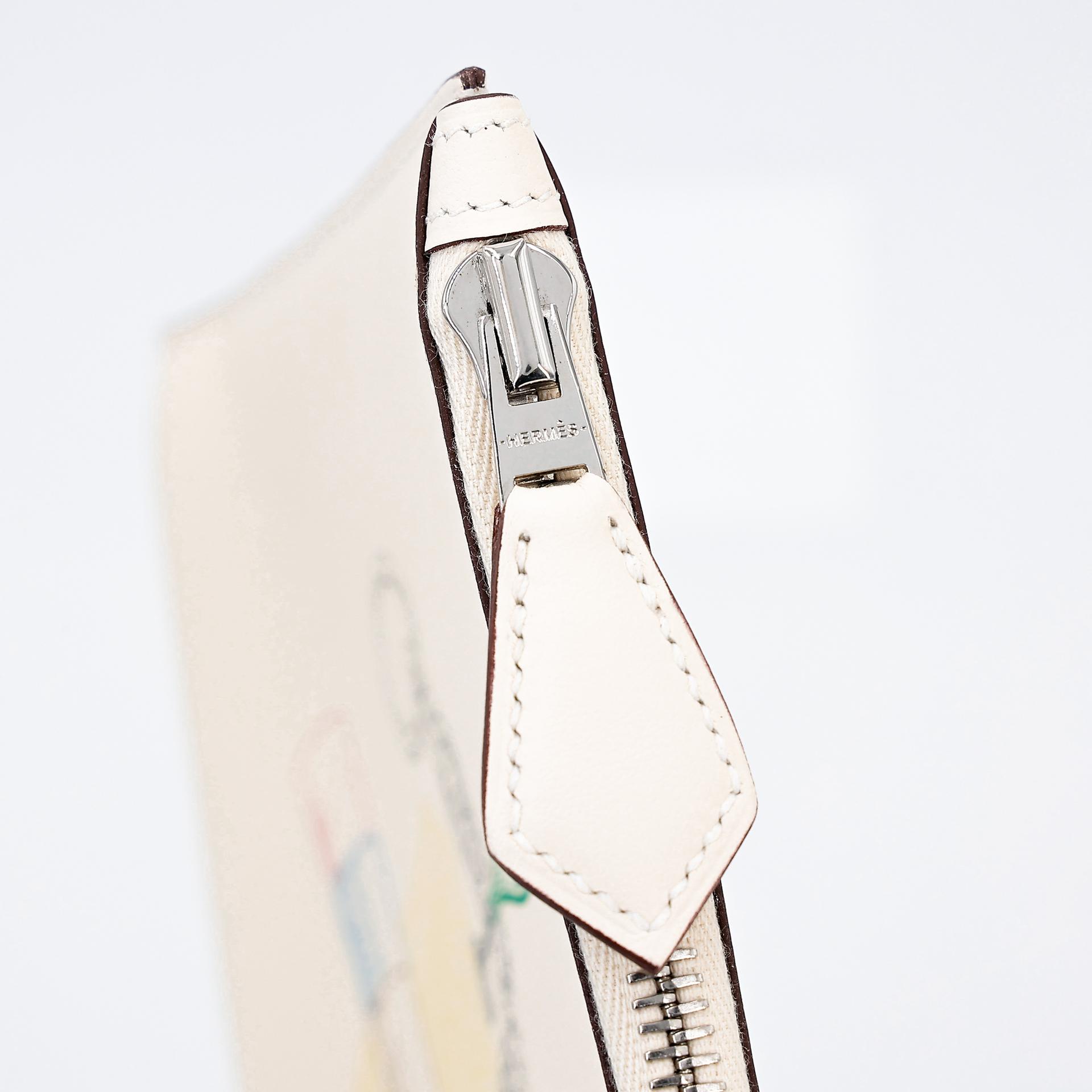 Unused ( Rank NS ) HERMÈS In & out Pouch Nata (I2) Swift Palladium hardware U (2022) - 7