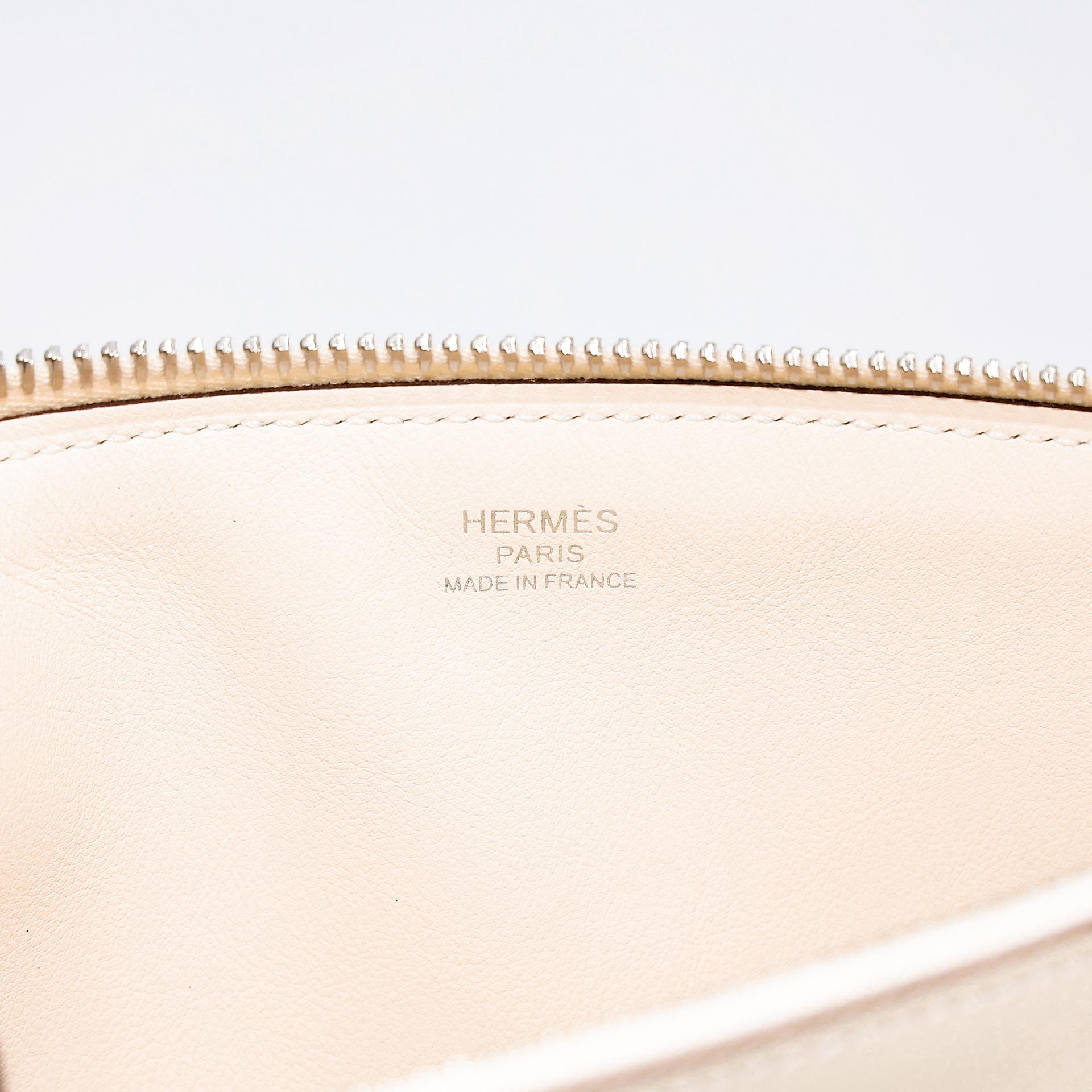 Unused ( Rank NS ) HERMÈS In & out Pouch Nata (I2) Swift Palladium hardware U (2022) - 8