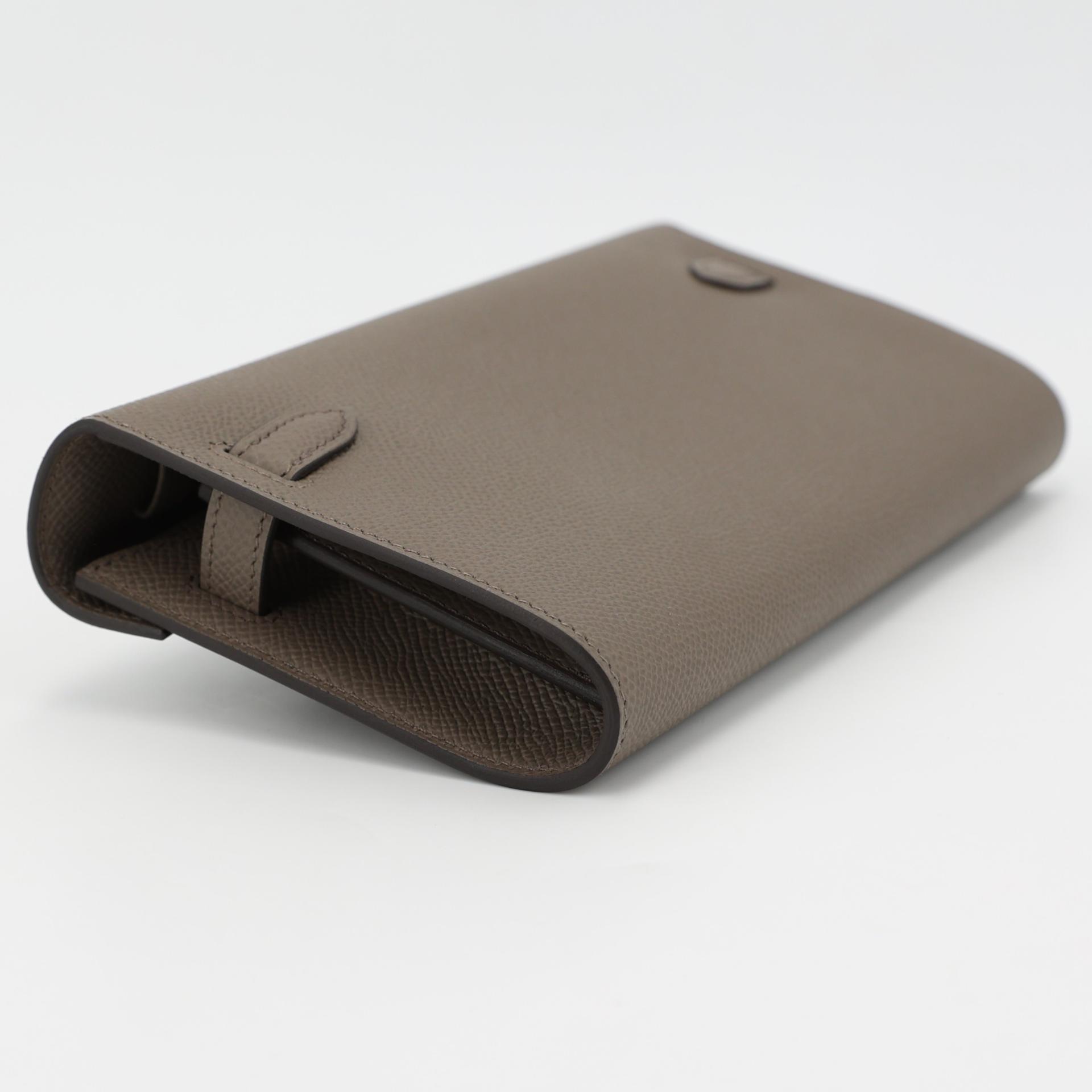 Brand New ( Rank N ) HERMÈS Kelly To Go Wallet Etain (8F) Epsom Palladium hardware W (2024) - 5