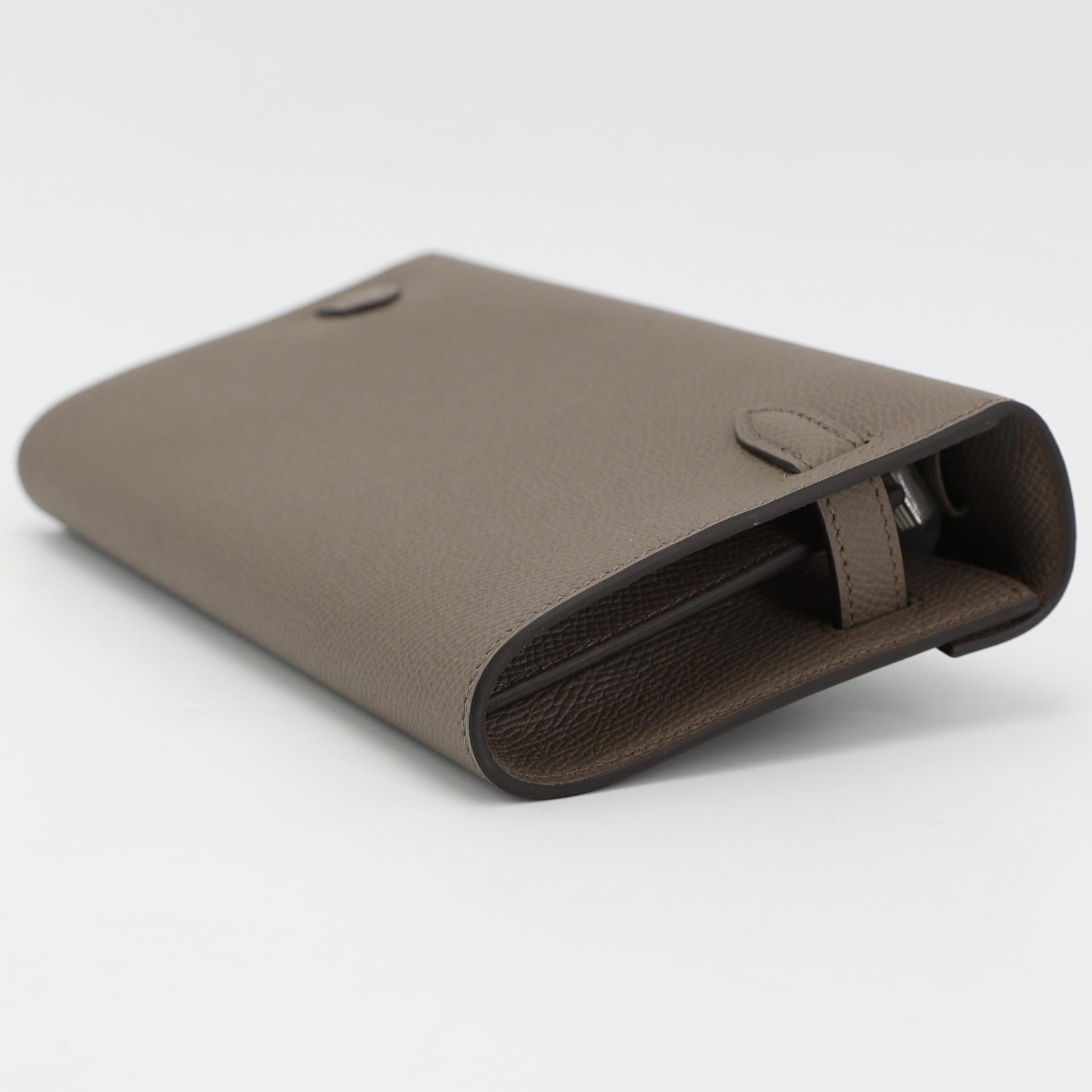 Brand New ( Rank N ) HERMÈS Kelly To Go Wallet Etain (8F) Epsom Palladium hardware W (2024) - 6