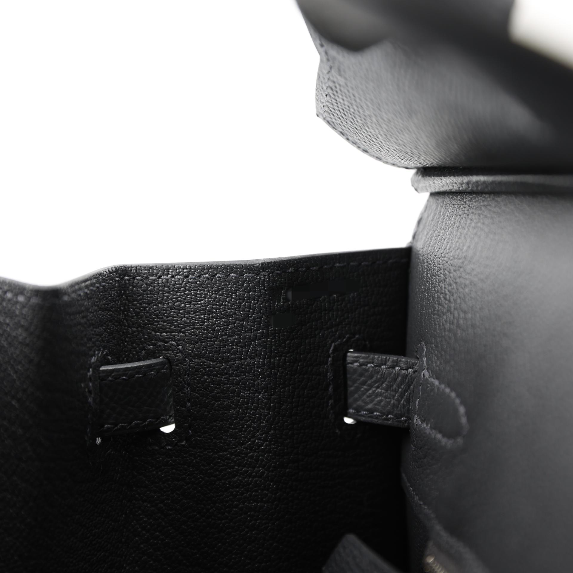 Brand New ( Rank N ) HERMÈS Birkin 25 Sellier Ardoise (85) Epsom Electrum hardware W (2024) - 13