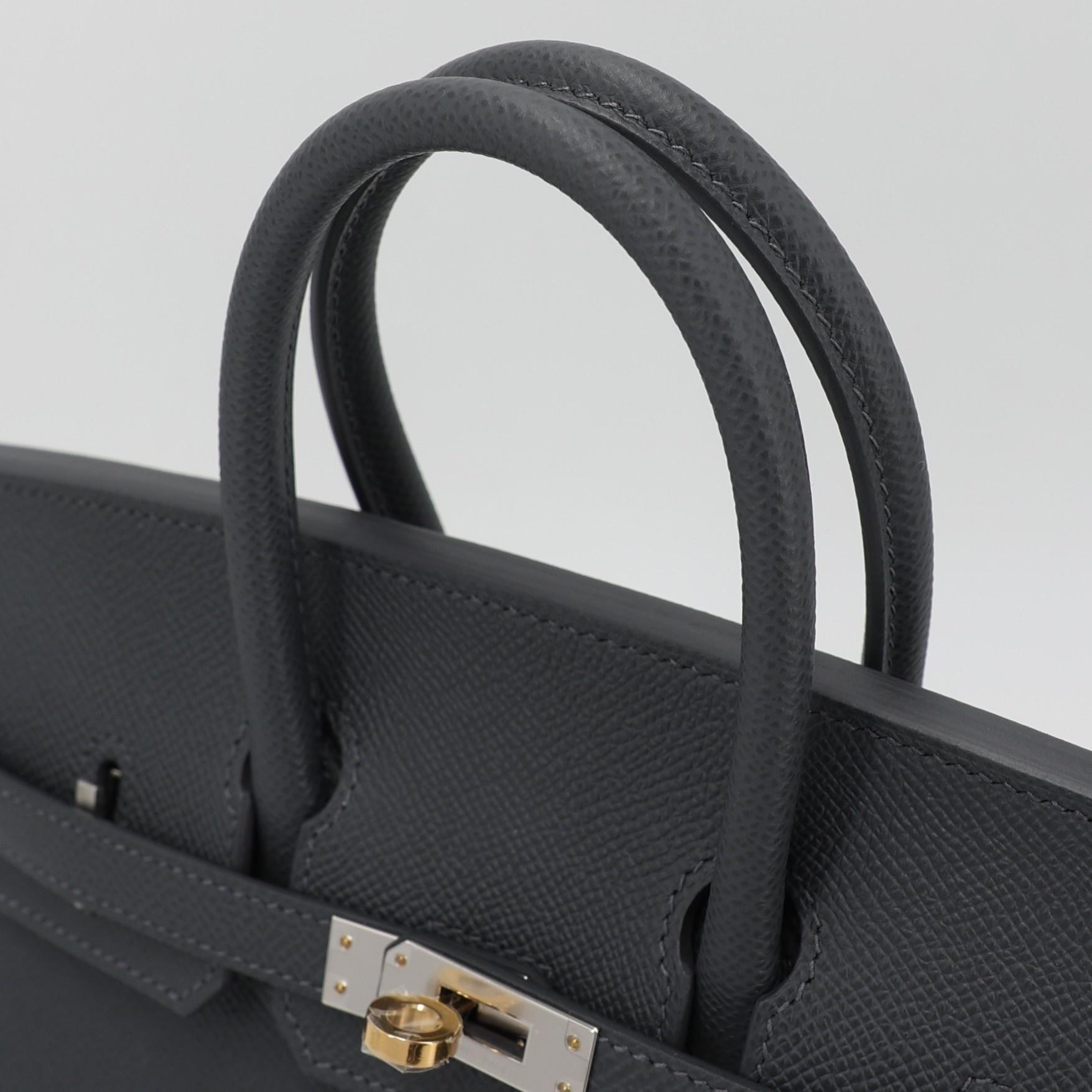 Brand New ( Rank N ) HERMÈS Birkin 25 Sellier Ardoise (85) Epsom Electrum hardware W (2024) - 3
