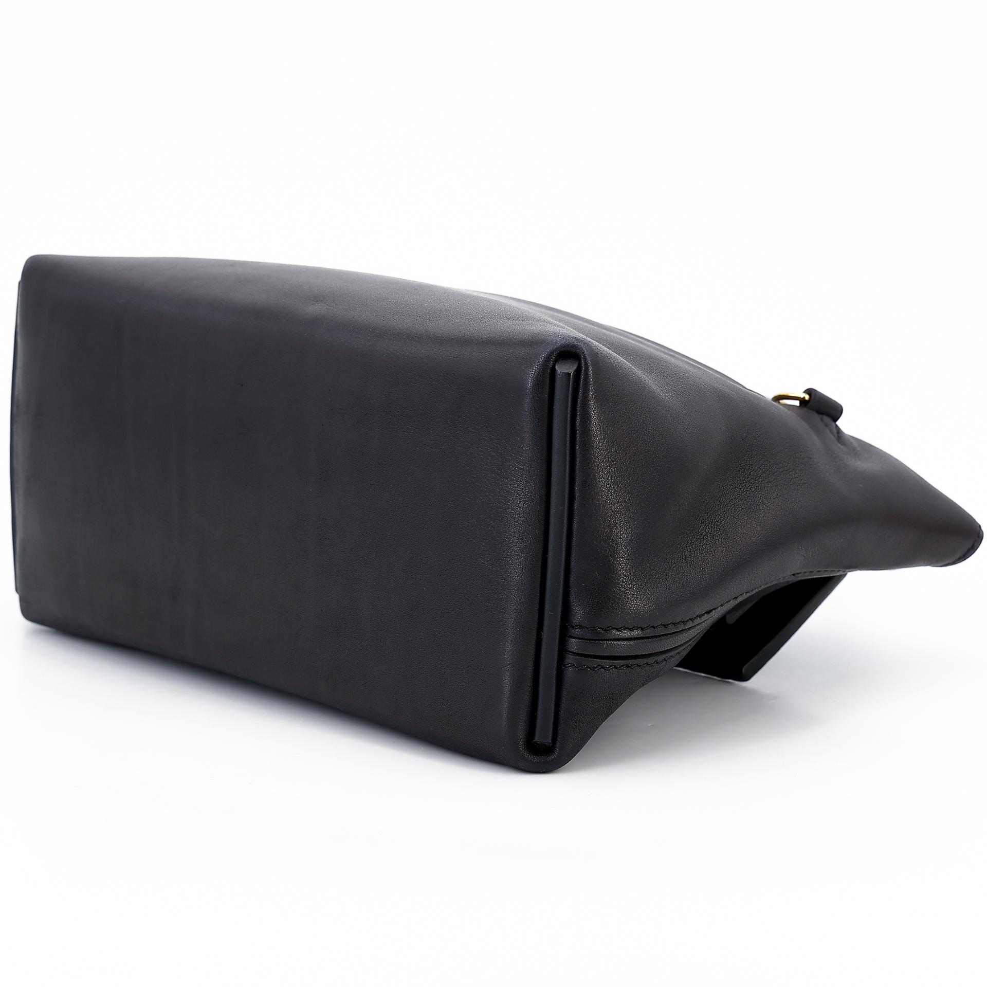 Good ( Rank AB) HERMÈS 24/24 - 21 mini Touch Black (89) Volupto calfskin Alligator Swift Gold hardware U (2022) - 6