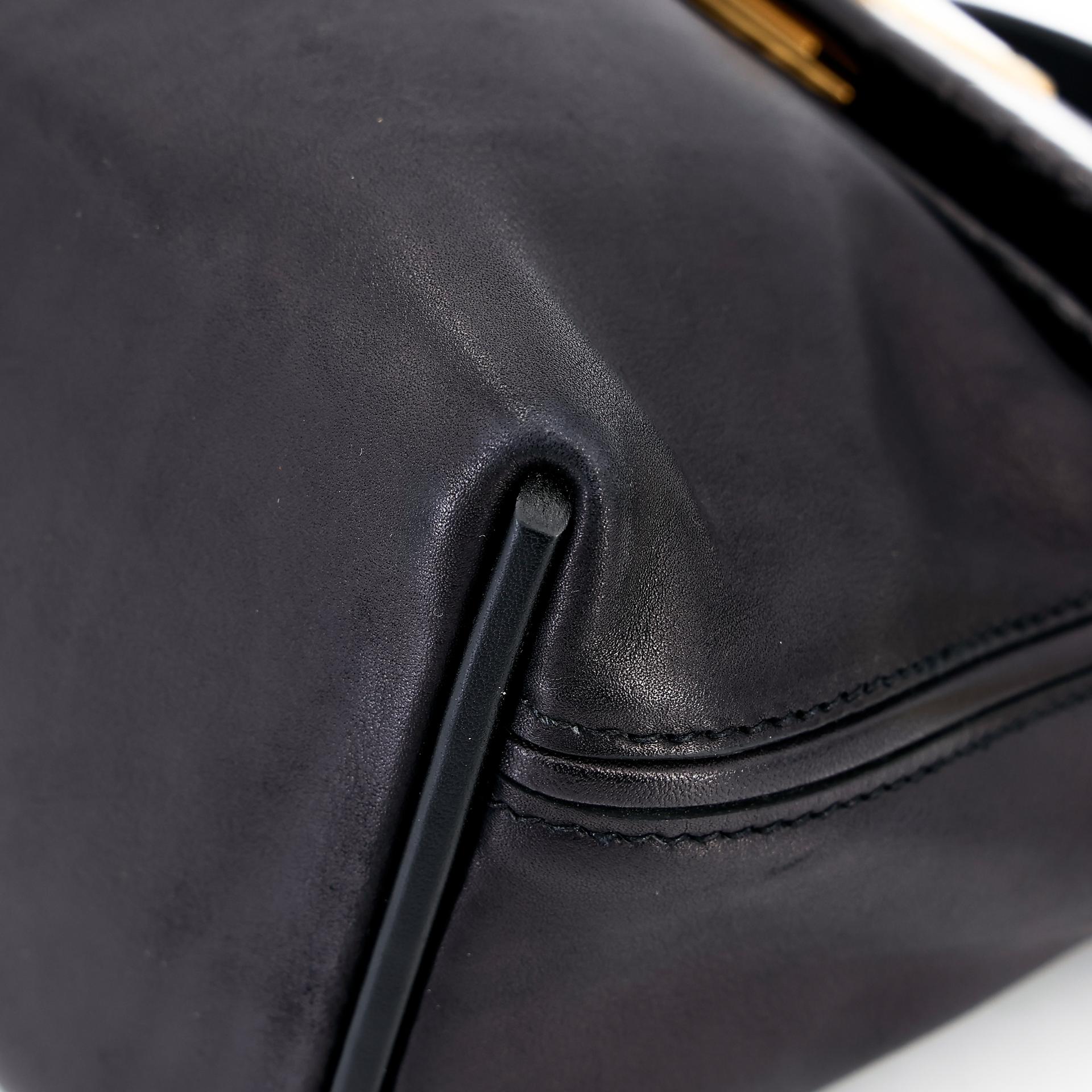 Good ( Rank AB) HERMÈS 24/24 - 21 mini Touch Black (89) Volupto calfskin Alligator Swift Gold hardware U (2022) - 10