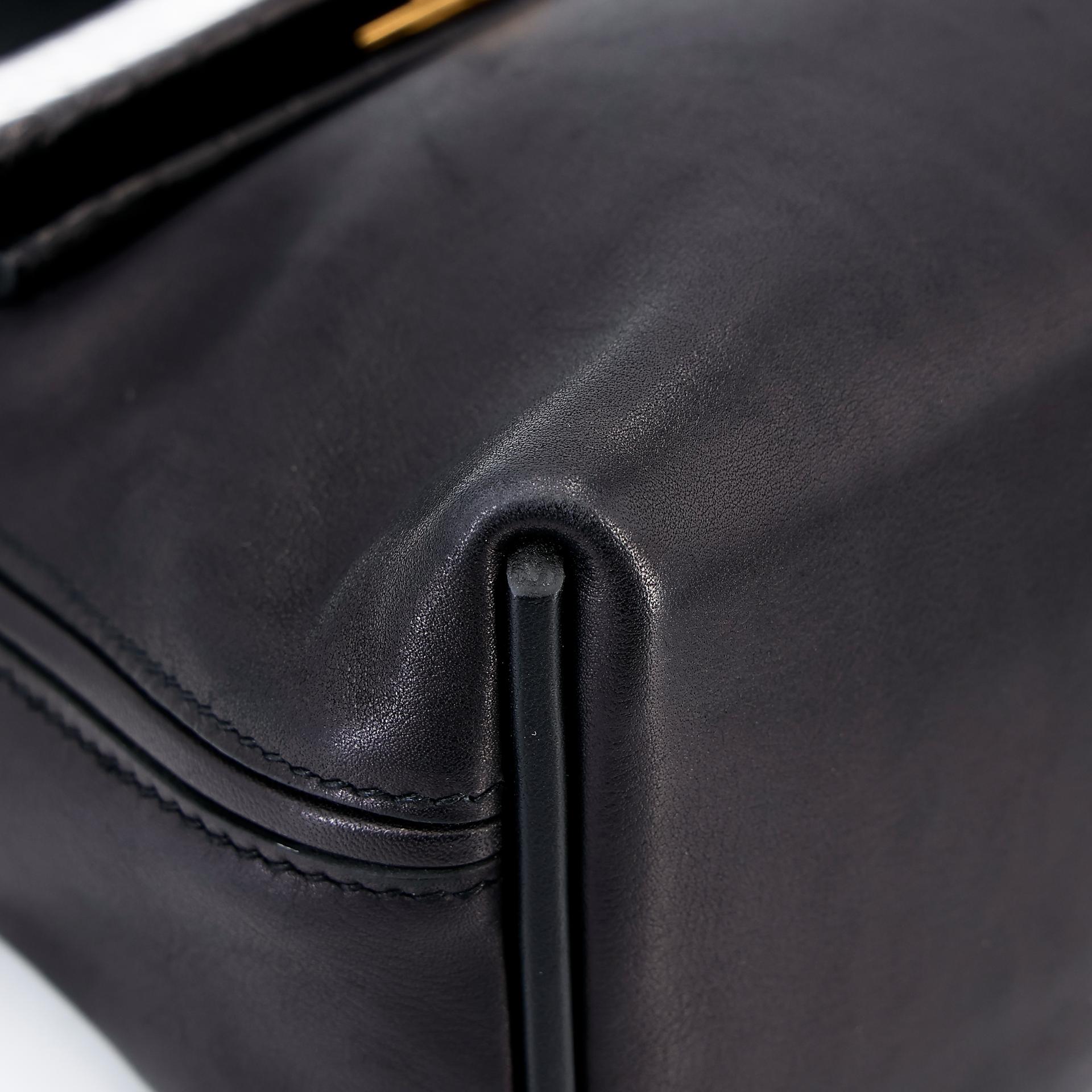 Good ( Rank AB) HERMÈS 24/24 - 21 mini Touch Black (89) Volupto calfskin Alligator Swift Gold hardware U (2022) - 11