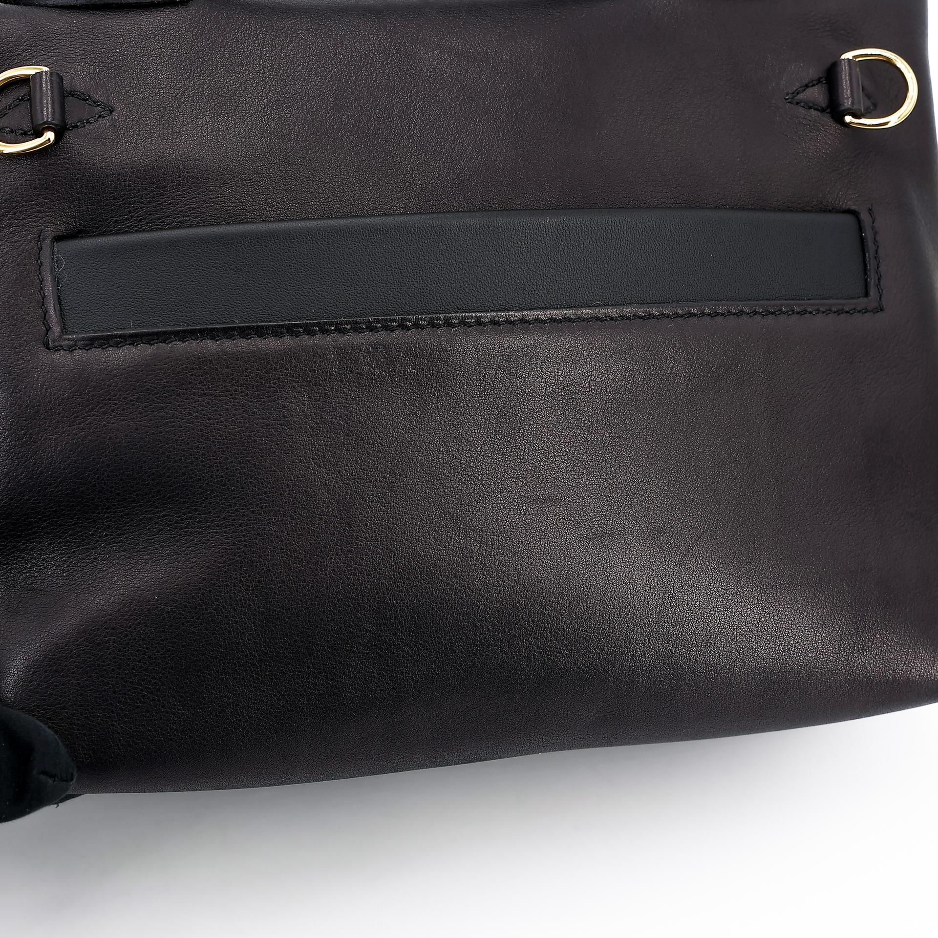 Good ( Rank AB) HERMÈS 24/24 - 21 mini Touch Black (89) Volupto calfskin Alligator Swift Gold hardware U (2022) - 15