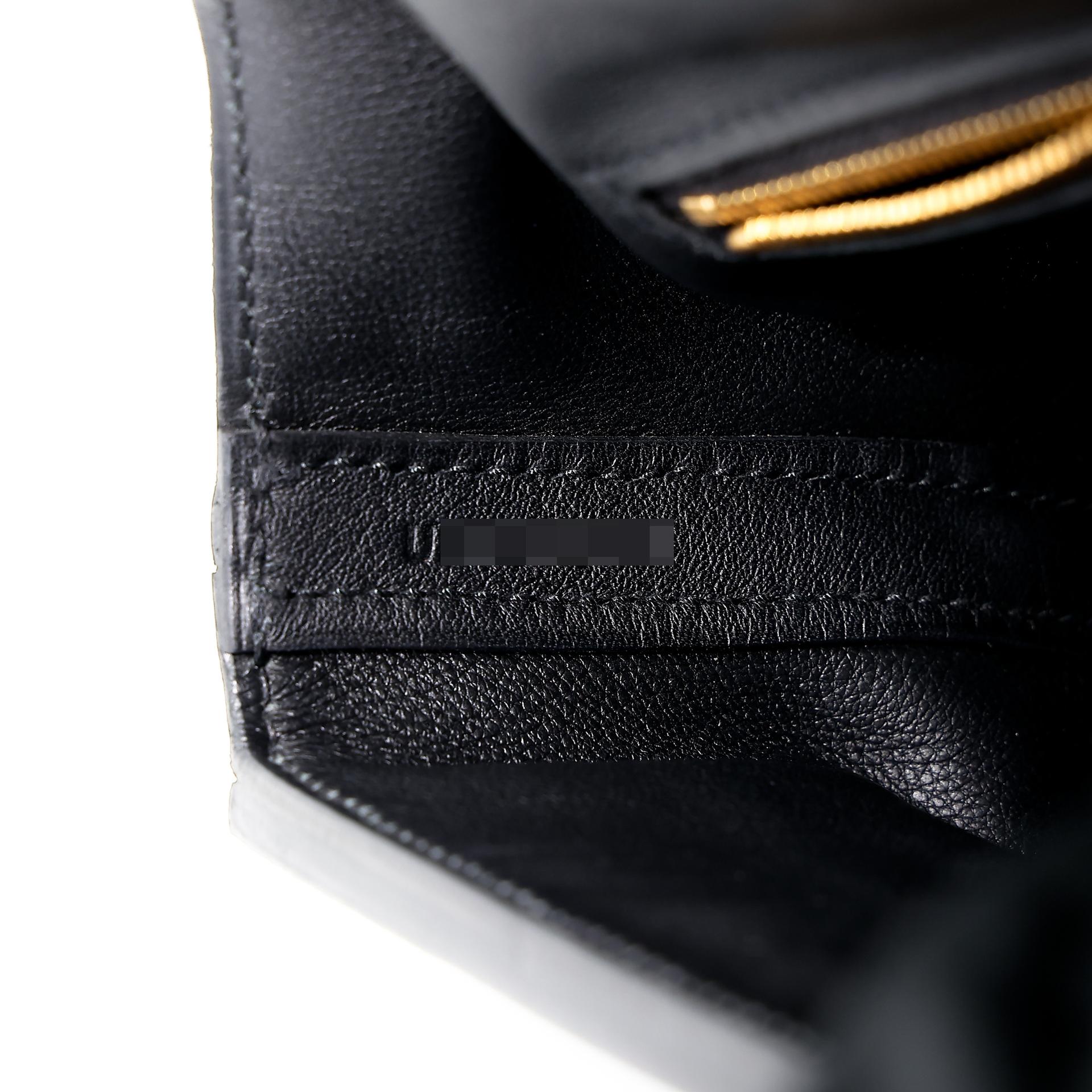 Good ( Rank AB) HERMÈS 24/24 - 21 mini Touch Black (89) Volupto calfskin Alligator Swift Gold hardware U (2022) - 27