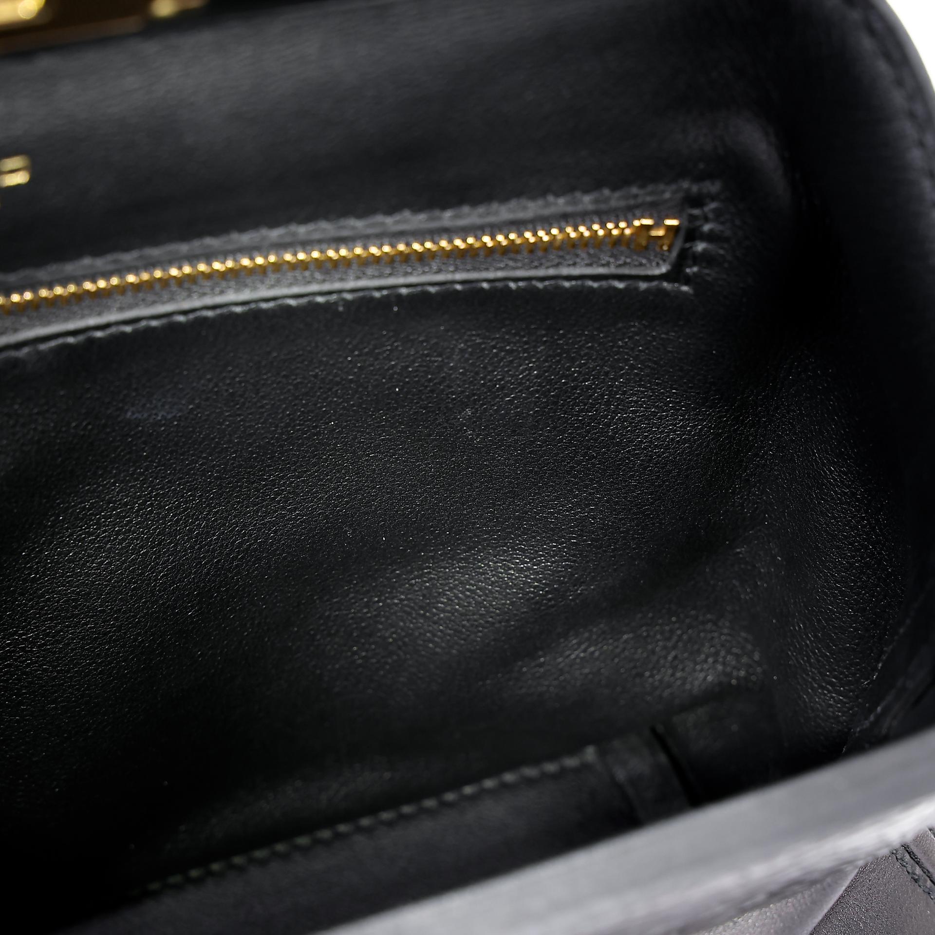 Good ( Rank AB) HERMÈS 24/24 - 21 mini Touch Black (89) Volupto calfskin Alligator Swift Gold hardware U (2022) - 29