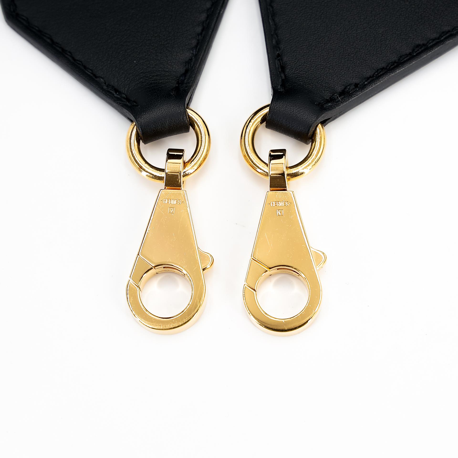 Excellent ( Rank SA ) HERMÈS Kelly Pocket Bag Strap Black (89) Epsom Gold hardware U (2022) - 15