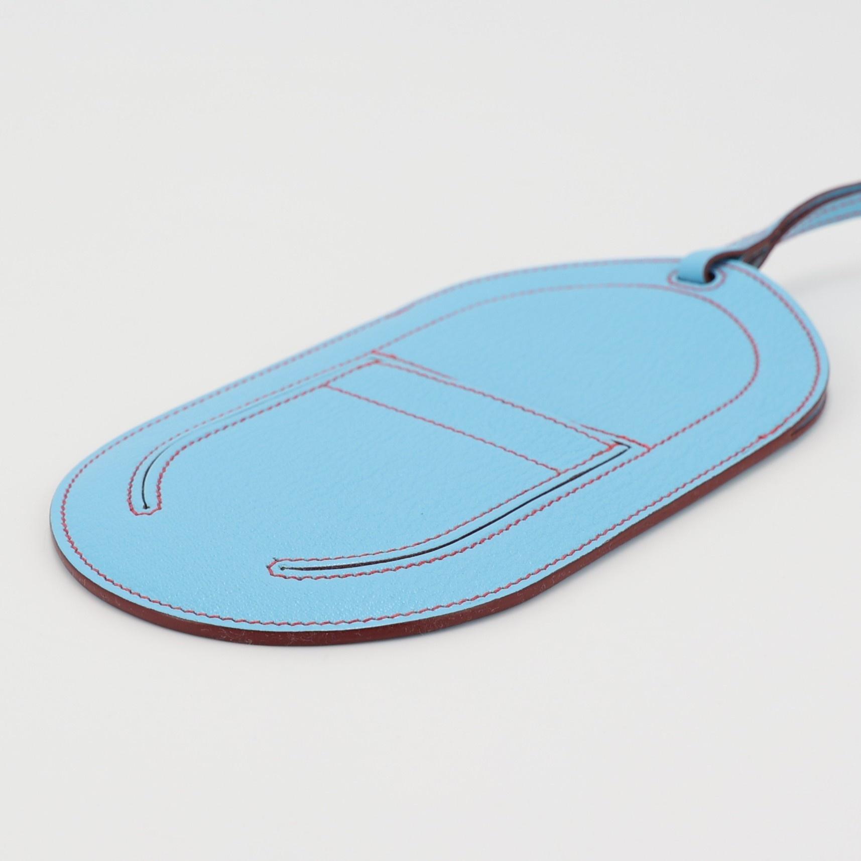 Unused ( Rank NS ) HERMÈS In-the-Loop Phone To Go PM Celeste (7N) Chevre D (2019) - 4