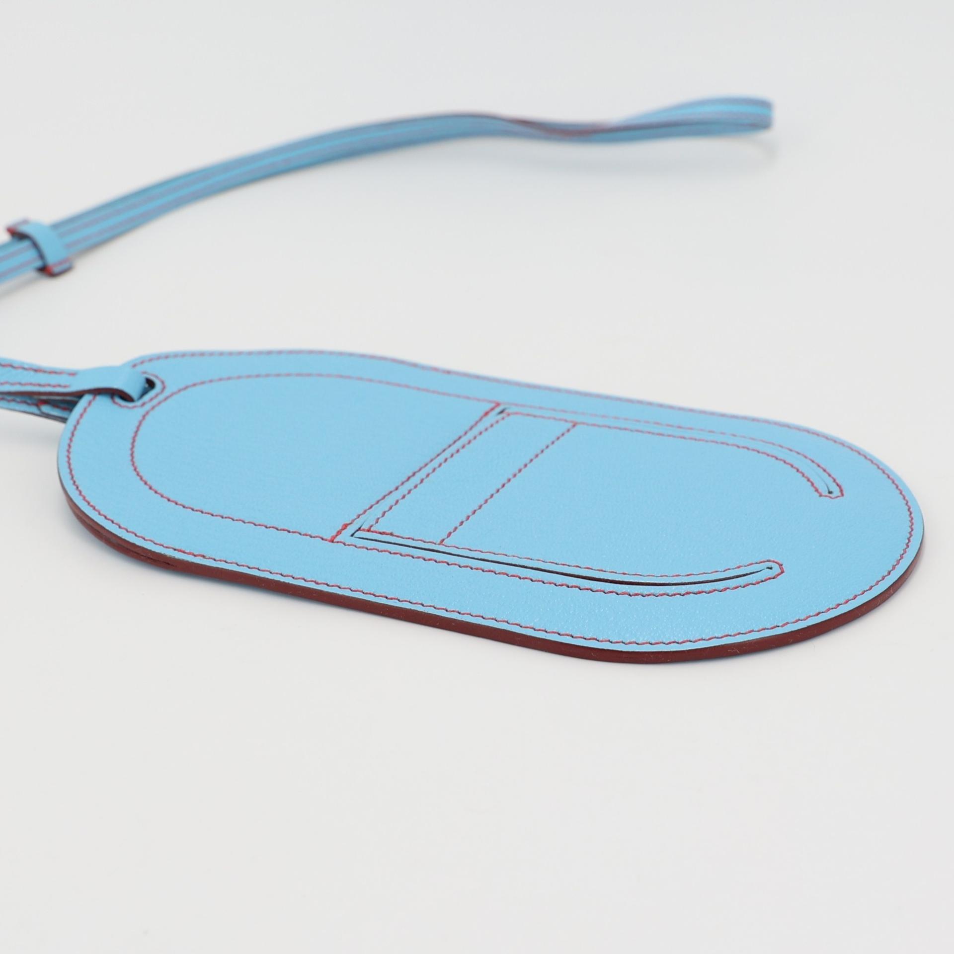 Unused ( Rank NS ) HERMÈS In-the-Loop Phone To Go PM Celeste (7N) Chevre D (2019) - 5