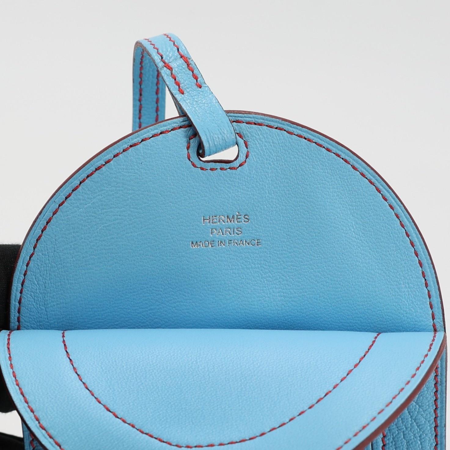 Unused ( Rank NS ) HERMÈS In-the-Loop Phone To Go PM Celeste (7N) Chevre D (2019) - 8