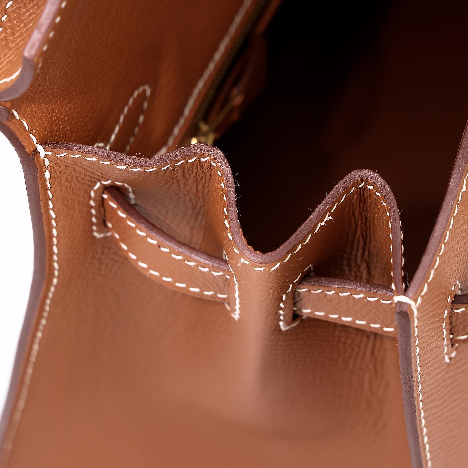 Unused ( Rank NS ) HERMÈS Birkin 25 Sellier Gold (37) Epsom Gold hardware U (2022) - 14