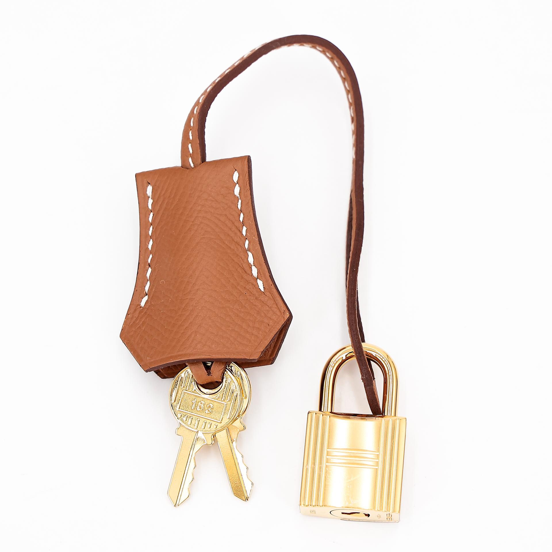 Unused ( Rank NS ) HERMÈS Birkin 25 Sellier Gold (37) Epsom Gold hardware U (2022) - 16