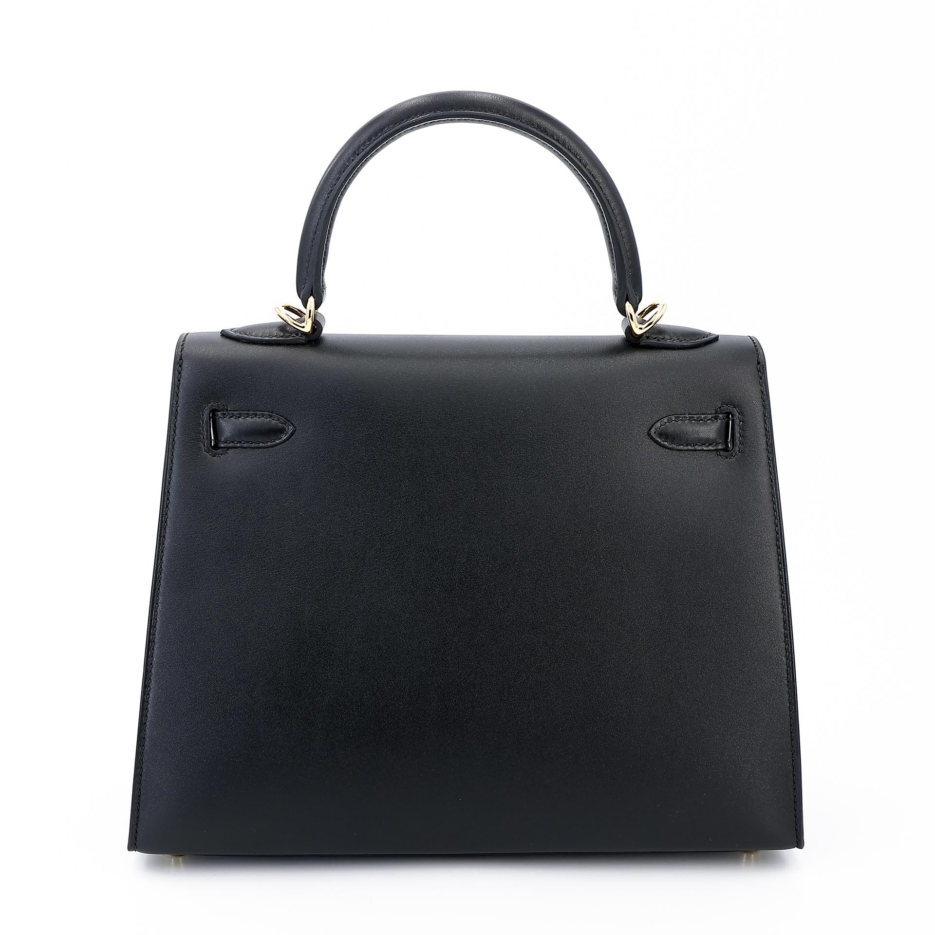 Brand New ( Rank N ) HERMÈS Kelly 25 Sellier Black (89) Tadelakt Gold hardware W (2024) - 2