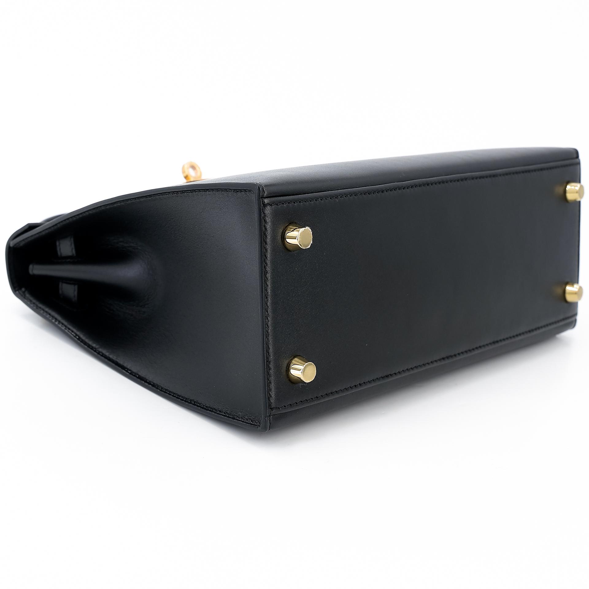 Brand New ( Rank N ) HERMÈS Kelly 25 Sellier Black (89) Tadelakt Gold hardware W (2024) - 5