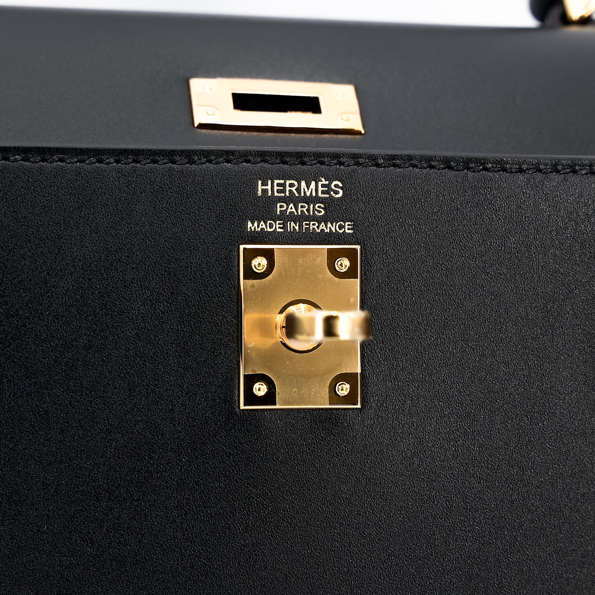 Brand New ( Rank N ) HERMÈS Kelly 25 Sellier Black (89) Tadelakt Gold hardware W (2024) - 14